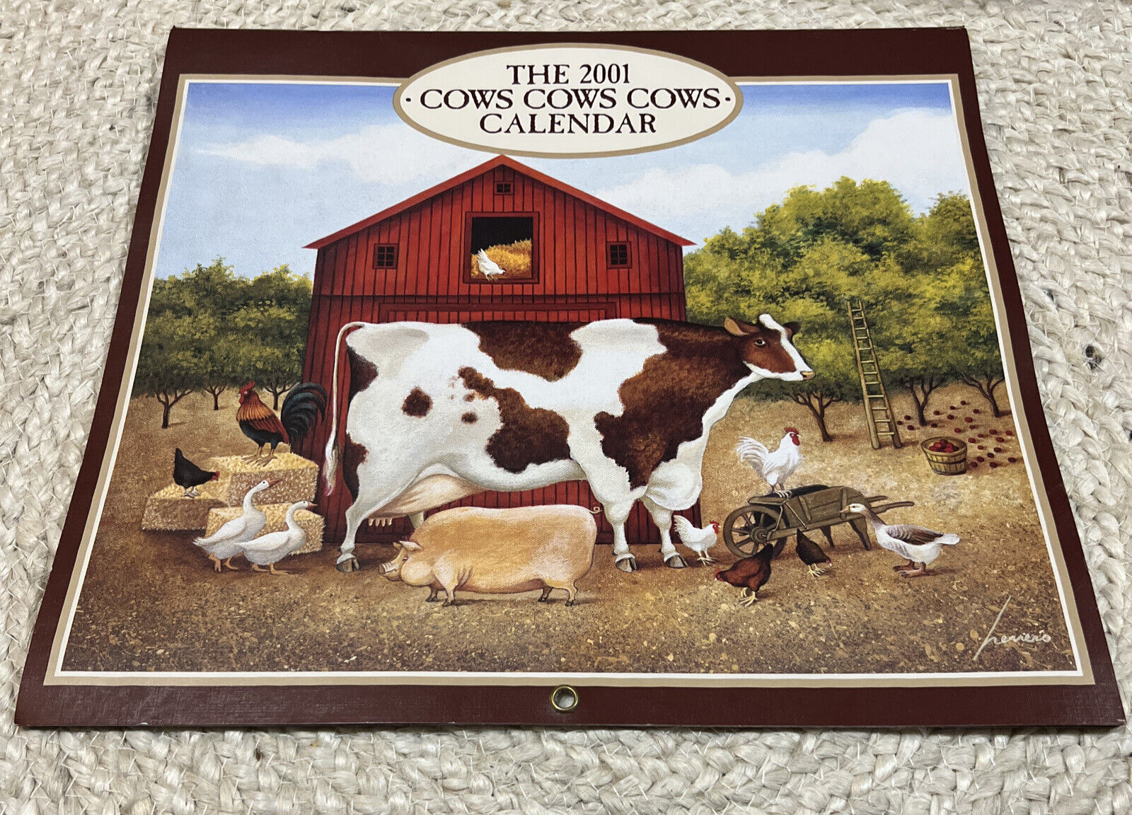 The Lang Companies, Cows Cows Cows Vintage 2001 Wall Calendar Lowell Herrero Art