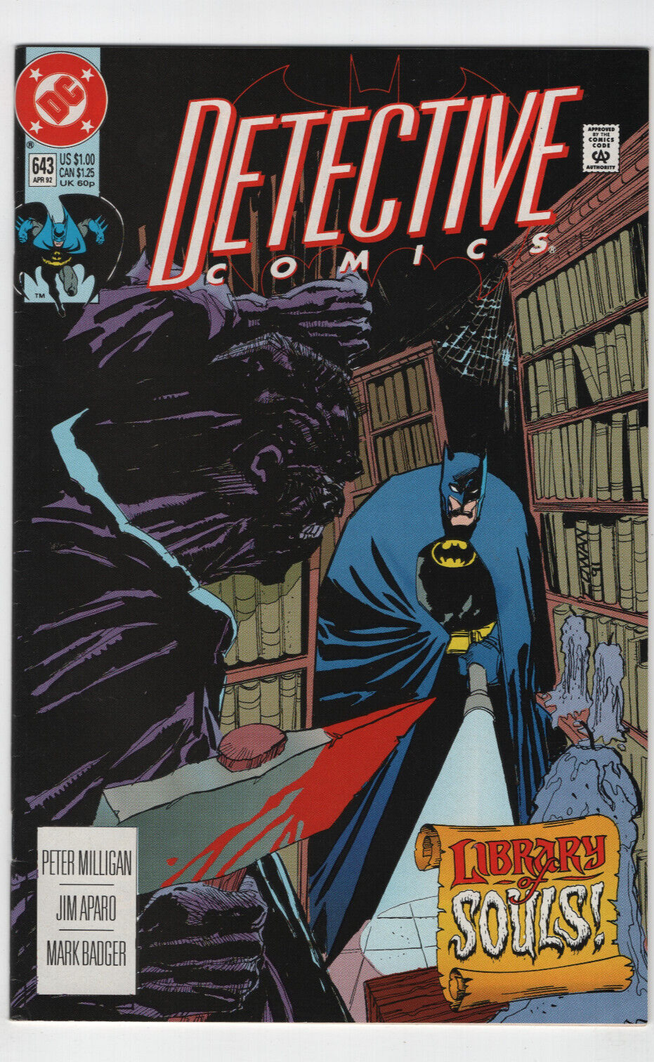 Detective Comics #643 Batman Error Mark Badger Variant Aparo DC Comic 1992