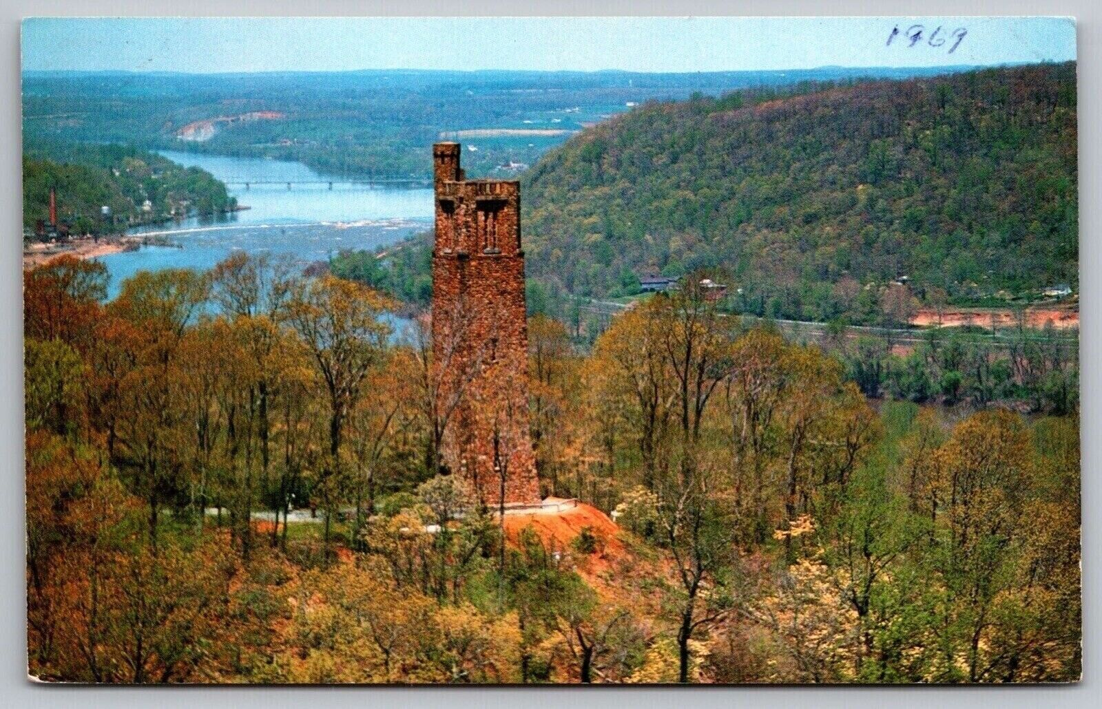 Aerial View Of Bowmans Hill And Tower Washington Crossing Park Wob Pm Postcard