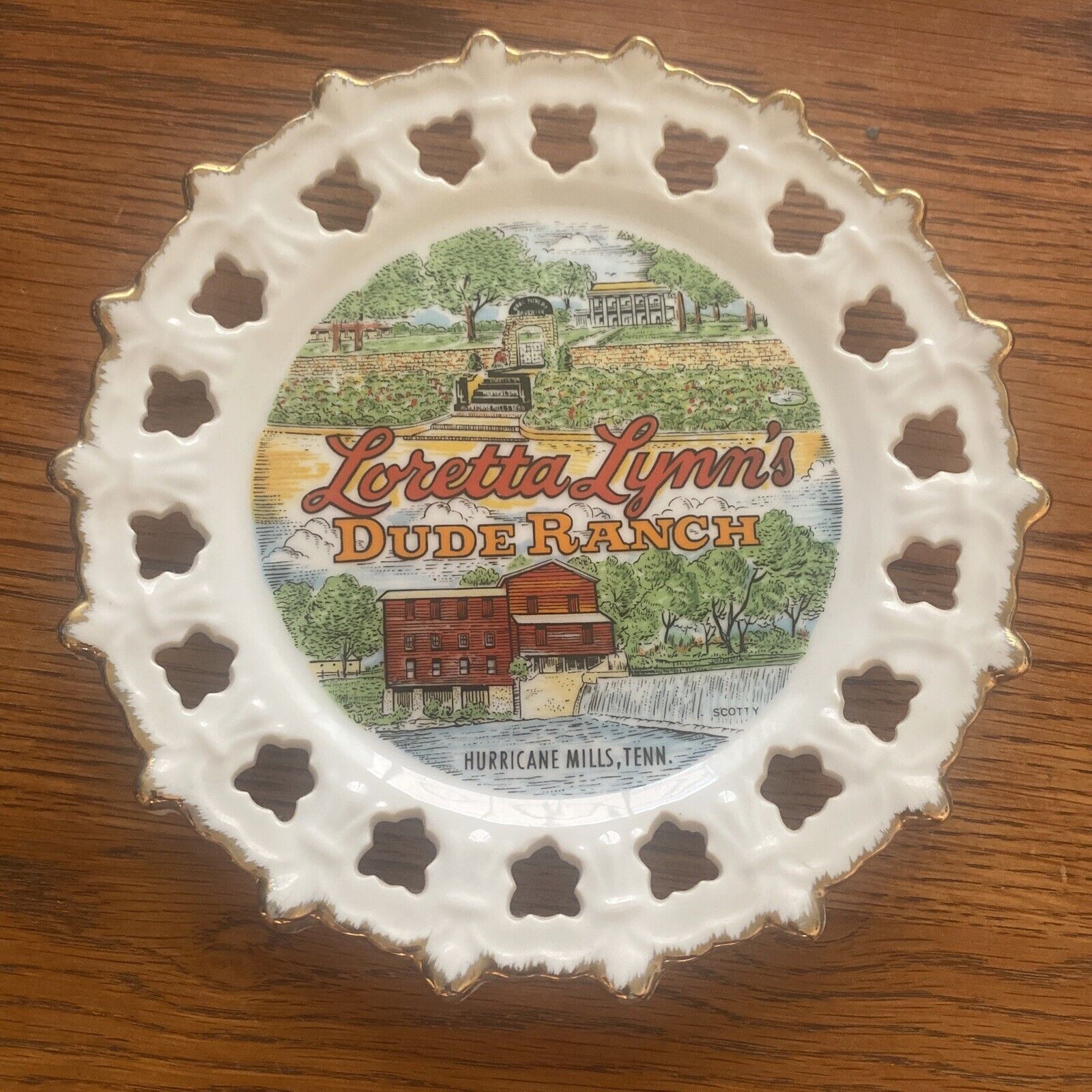 Loretta Lynn Dude Ranch Souvenir Plate Decor Plate. Vintage Loretta Lynn Fan