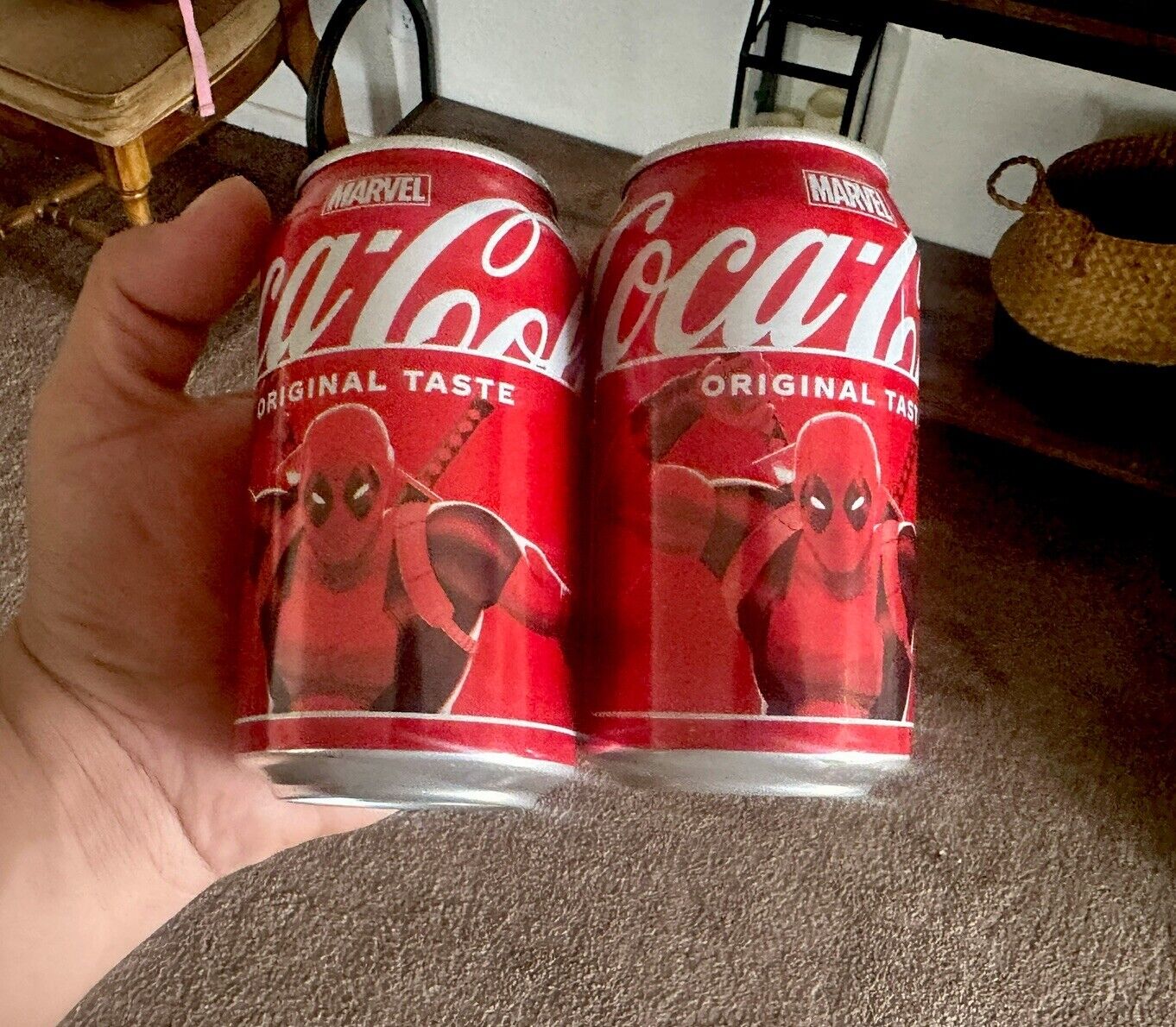 Marvel Coca Cola Deadpool Cans 2 UNOPENED Sealed Collectors Limited 2024