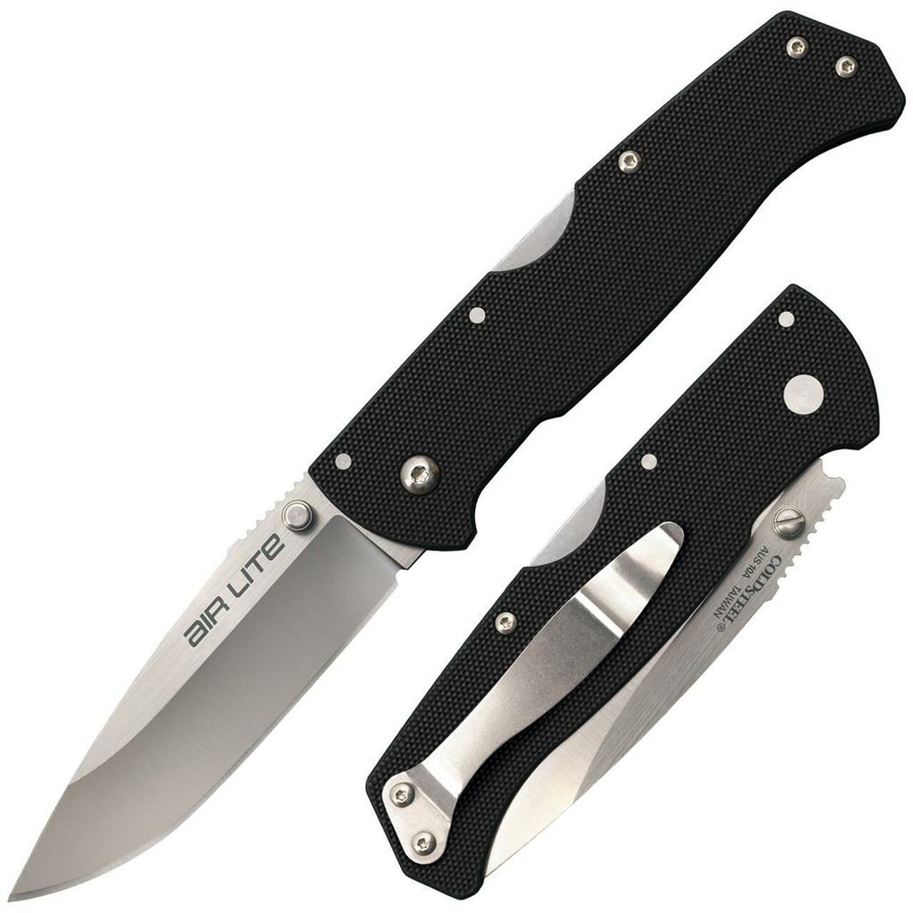 Cold Steel Knives Air Lite Lockback 26WD AUS10A Stainless Steel Black G10