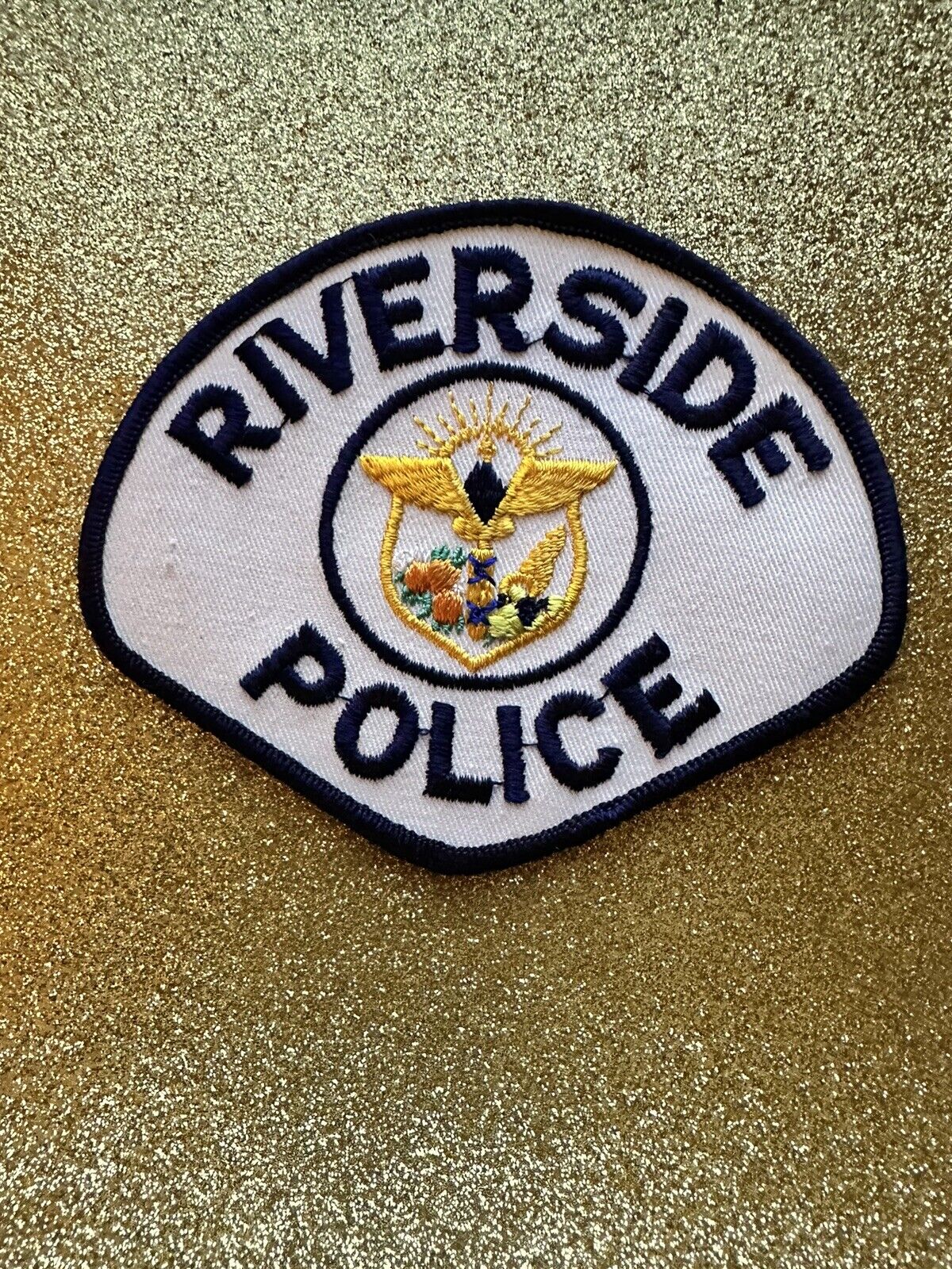 Vintage Riverside California CA Police Patch ~ RARE ~ Unused