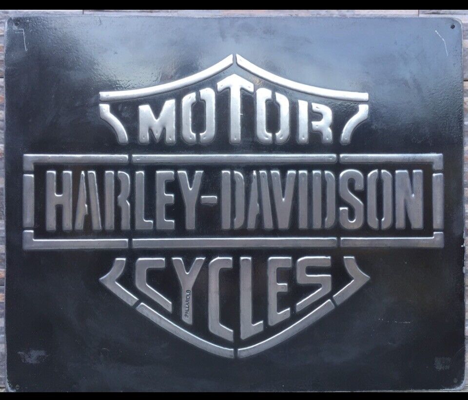 Vintage Harley Davidson Metal Sign(handmade By Pallarols)