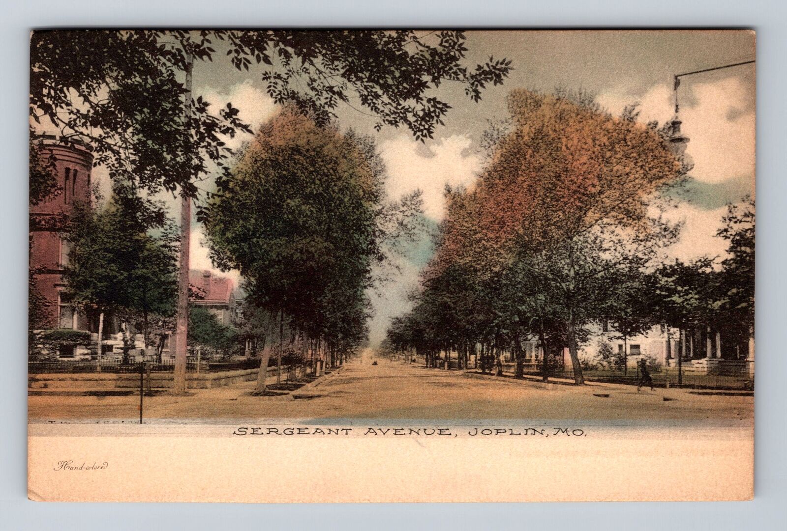 Joplin MO-Missouri, Scenic View Of Sergeant Avenue, Antique, Vintage Postcard
