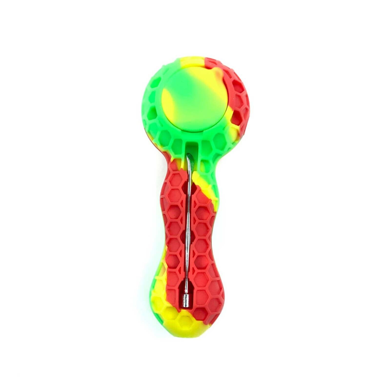 2X SILICONE SMOKING PIPE BOWl US SELLER Red Green Yellow