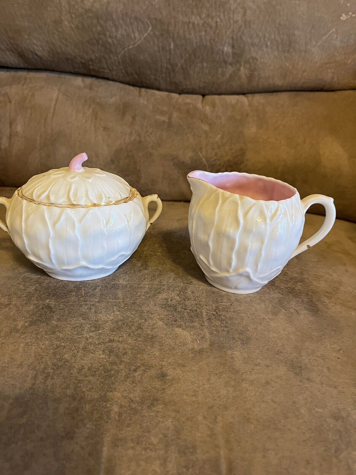 antique creamer and sugar bowl. Real China. Very Fragile