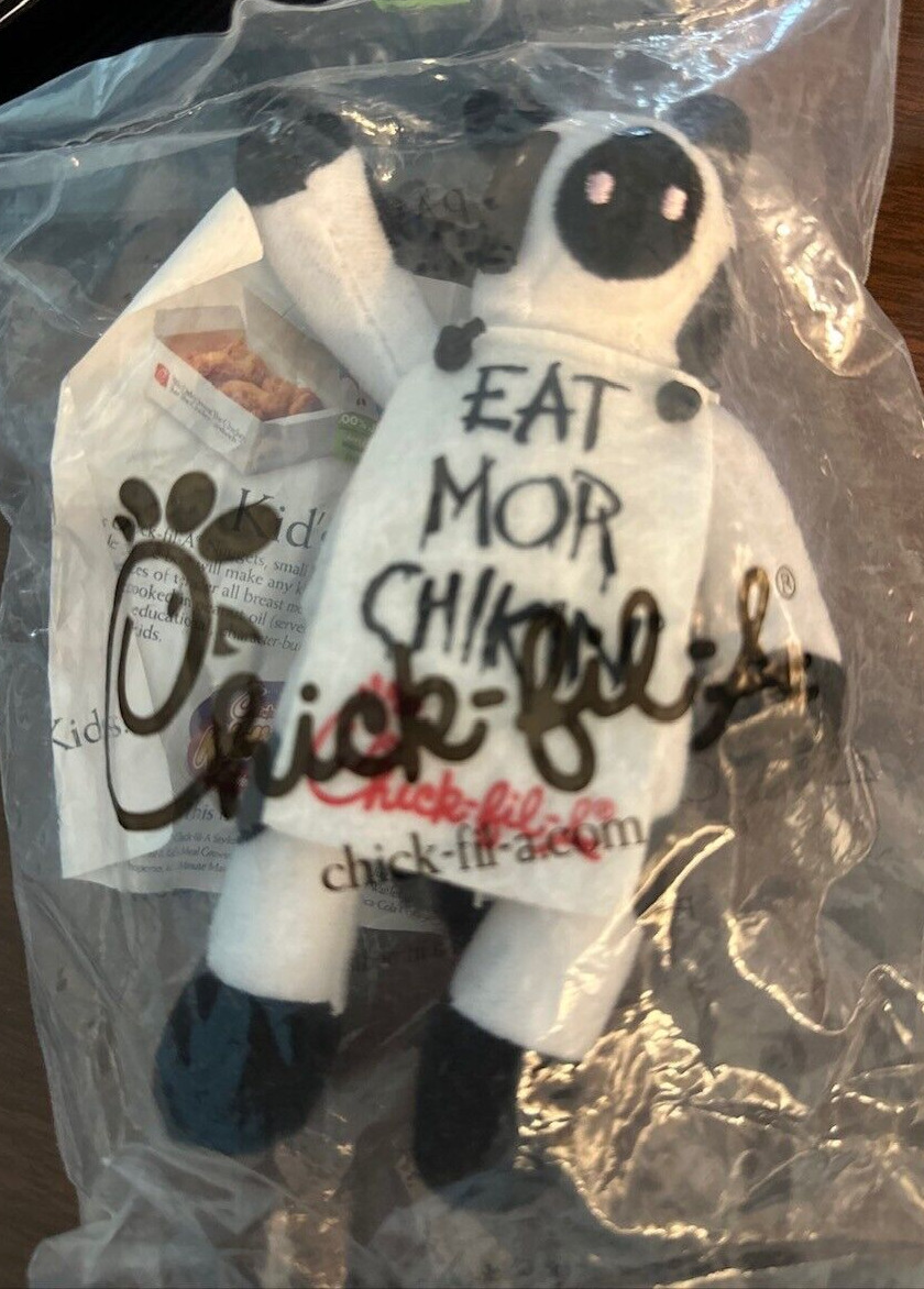 Chick-Fil-A Eat More Chikin Cow Plush Stuffed Animal Toy Vintage 6” Sealed - NEW