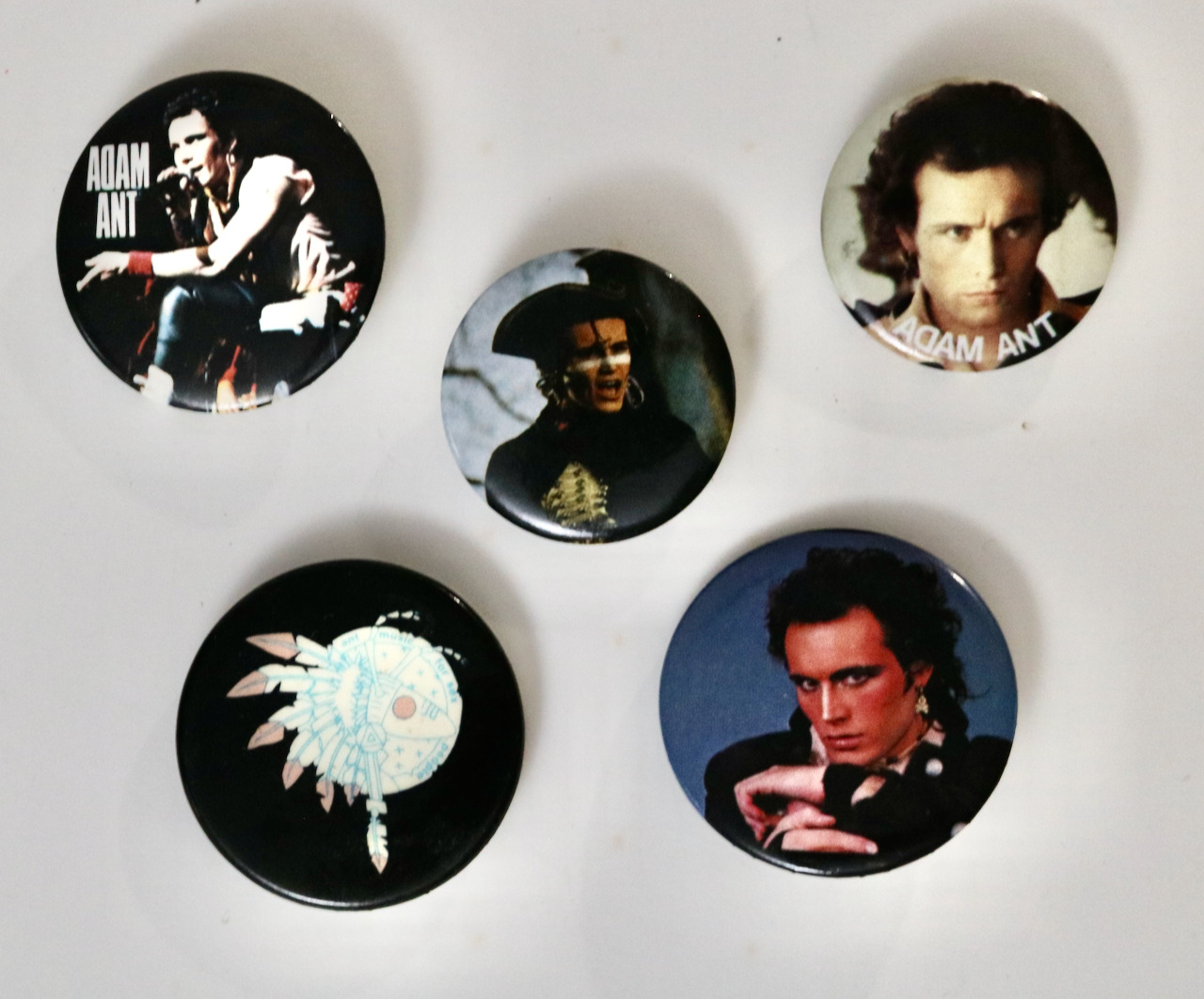 ADAM ANT set of 5 vintage badge pins  Adam and the Ants