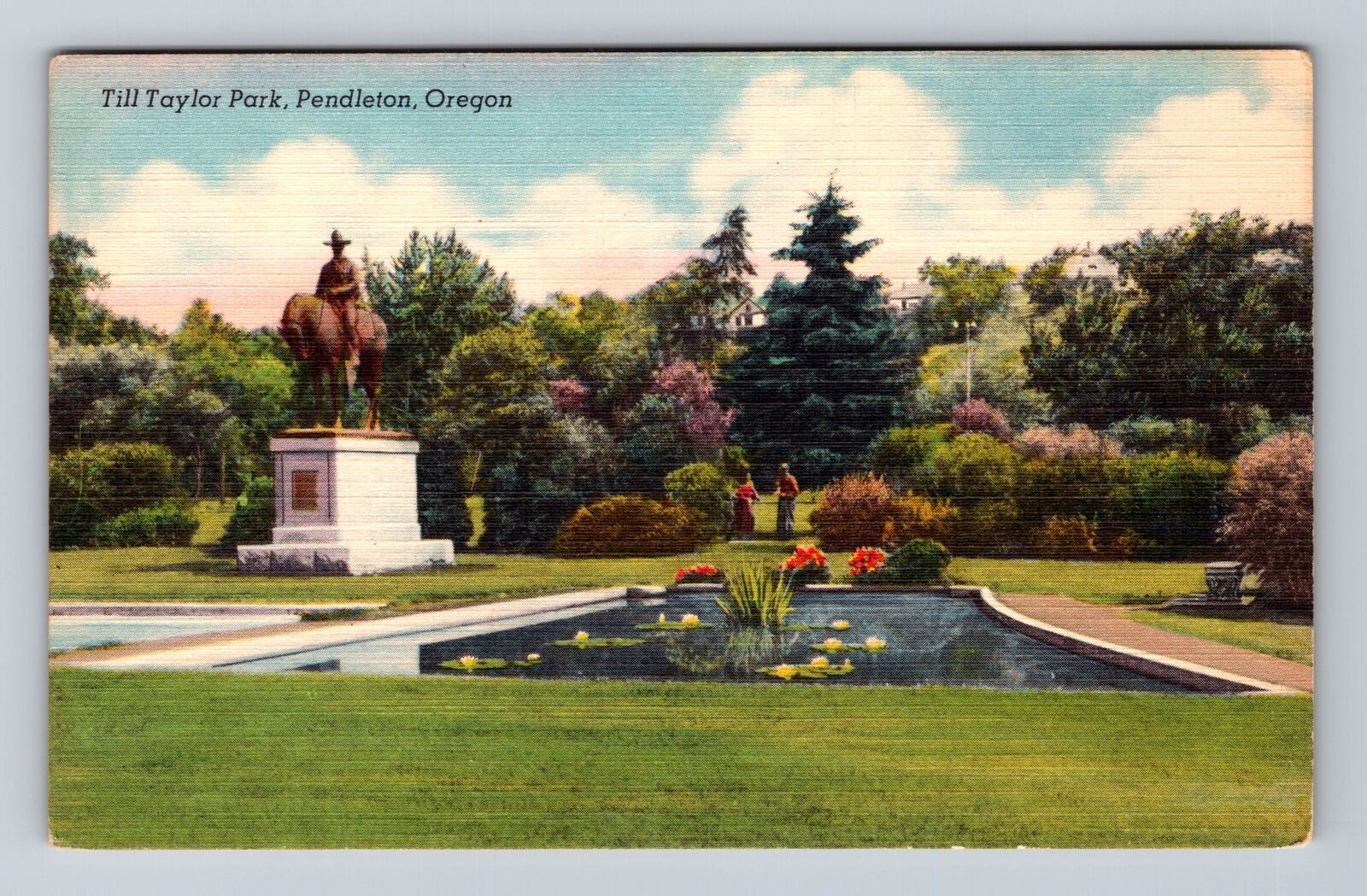 Pendleton OR-Oregon, Till Taylor Park, Antique, Vintage Postcard