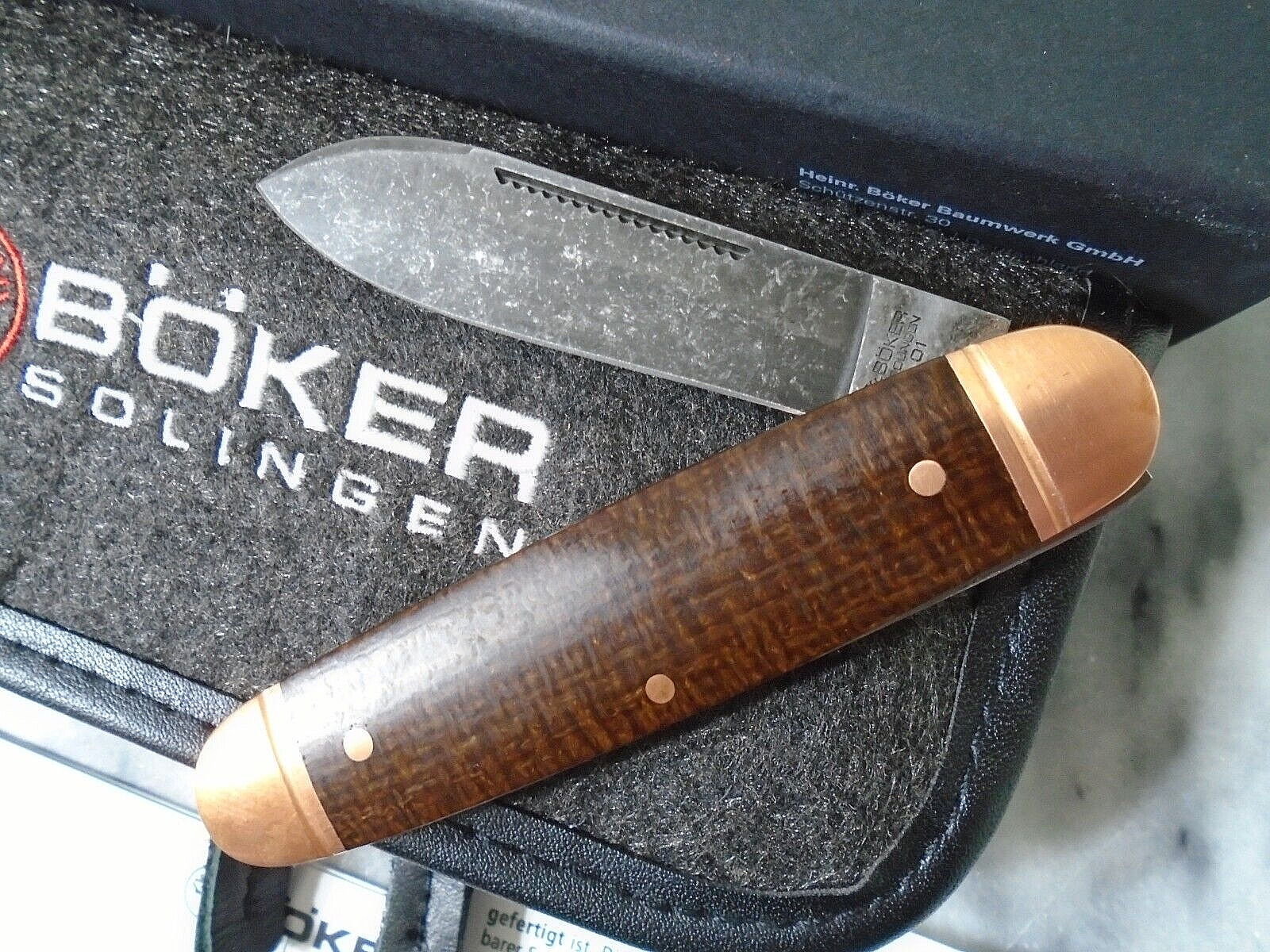 Boker Solingen Copper Club Pocket Knife Micarta Folder 01 Tool Steel 111519SOI