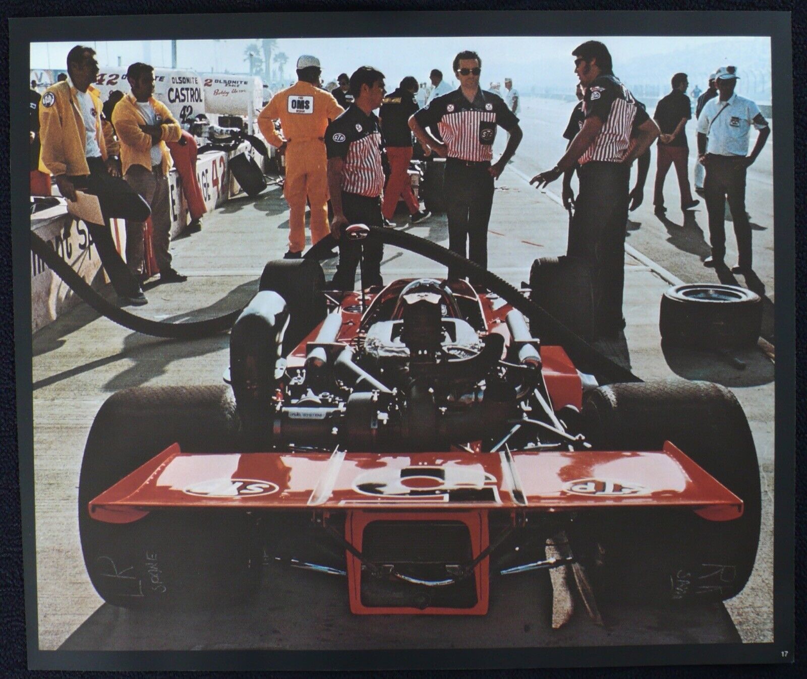 1971 Ontario 500 MARIO ANDRETTI Car STP Racing JESSE ALEXANDER 13x16 Photo Print