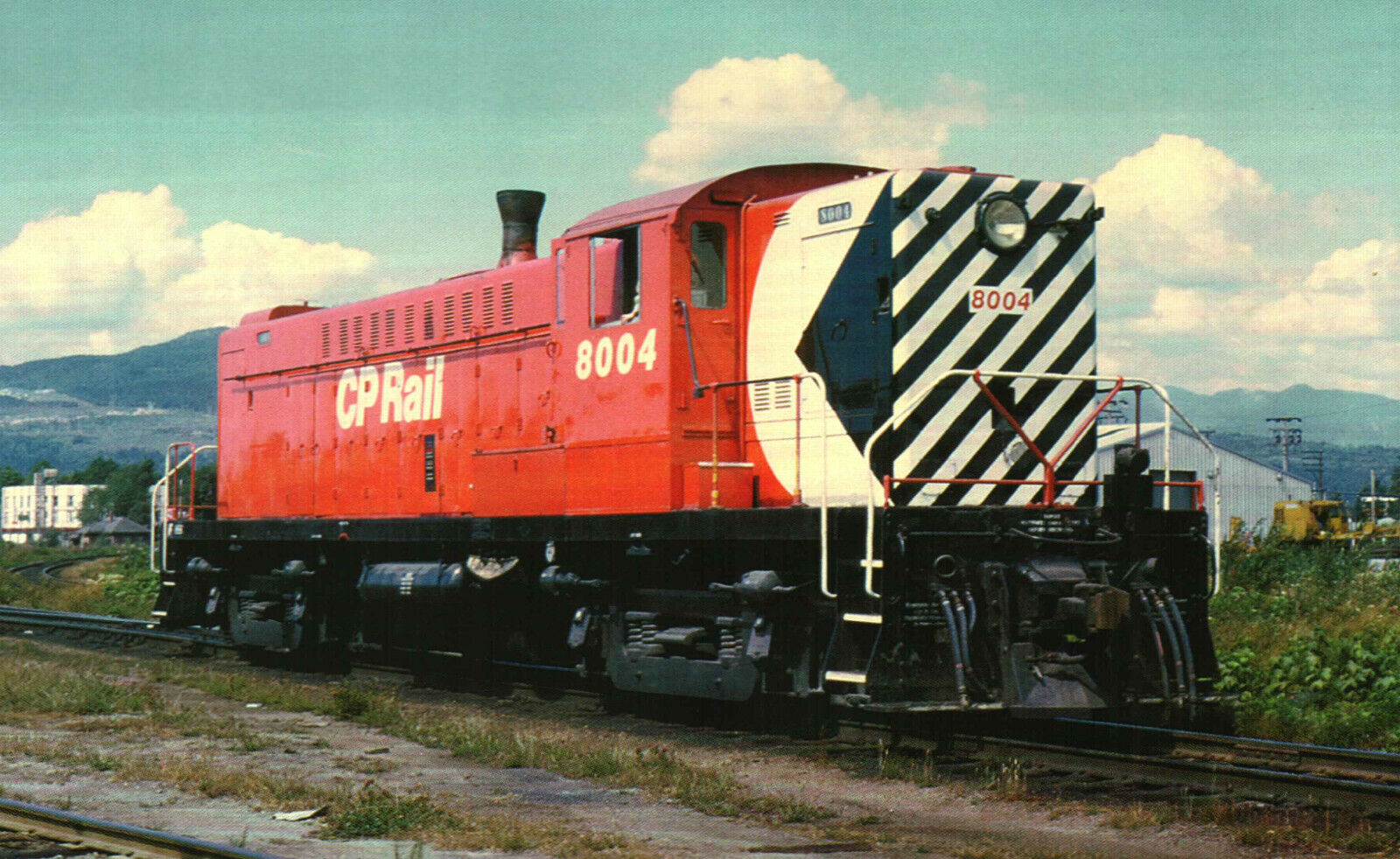 Postcard Locomotive Canadian Pacific #8004 Baldwin DRS44-1000 Coquitlam BC