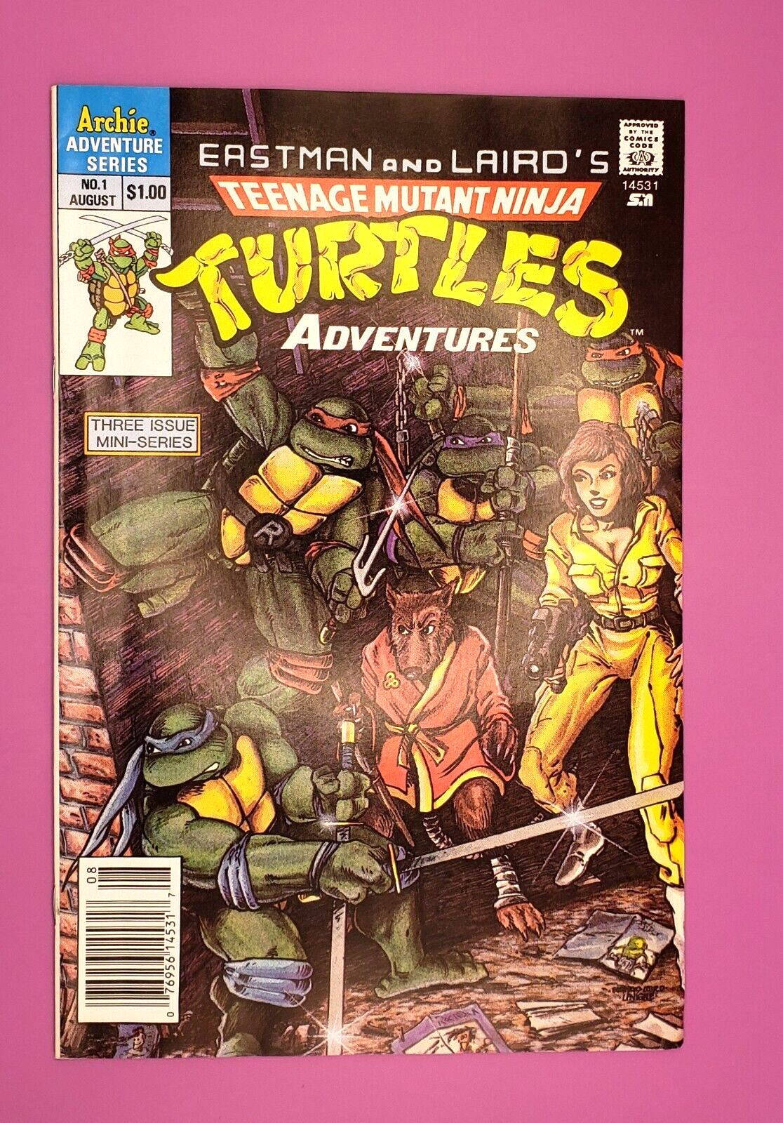 Teenage Mutant Ninja Turtles Adventures #1 🔑 1st App Bebop, Rocksteady VF/NM