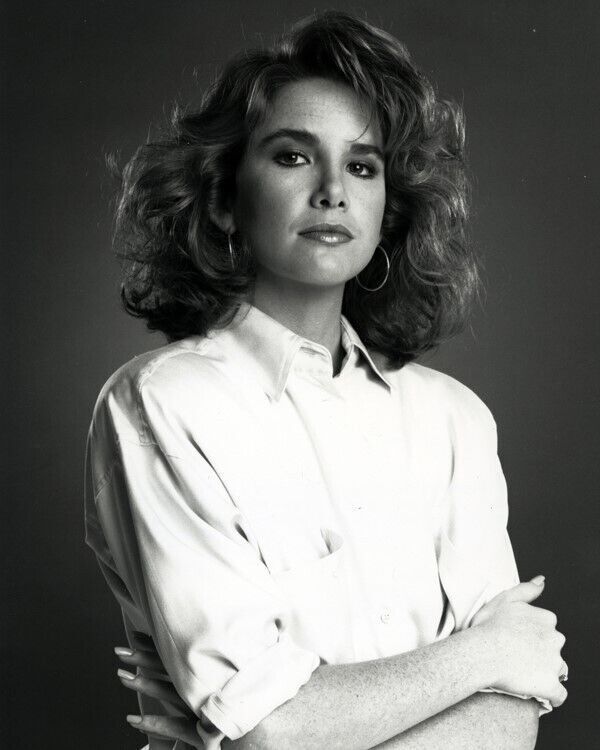 Melissa Gilbert studio portrait in white shirt 1990's era 24x36 inch poster