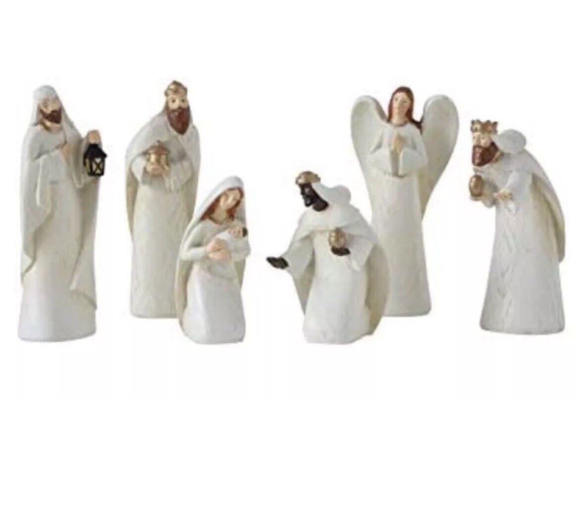 Creative Co-Op Holy Family Nativity Figurines Jesus Mary Wise Christmas Decor