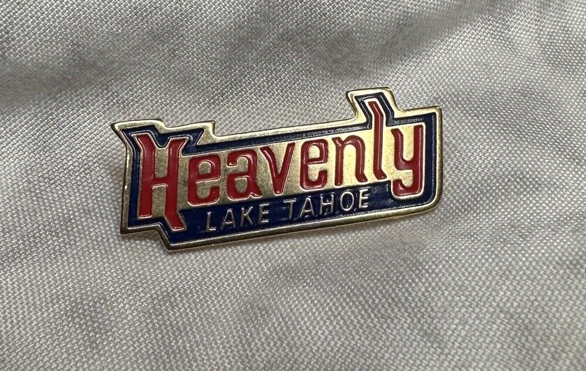 Vintage Heavenly Lake Tahoe California Ski Resort Hat Cap Lapel Pin