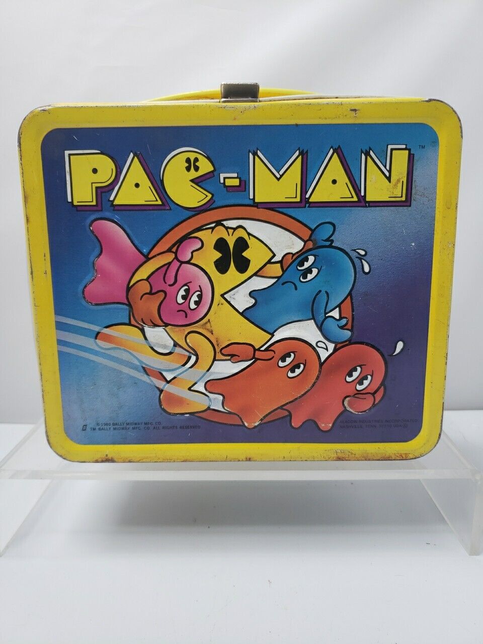 Original Vintage Pac Man 1980 Metal Lunchbox Aladdin (no thermos)