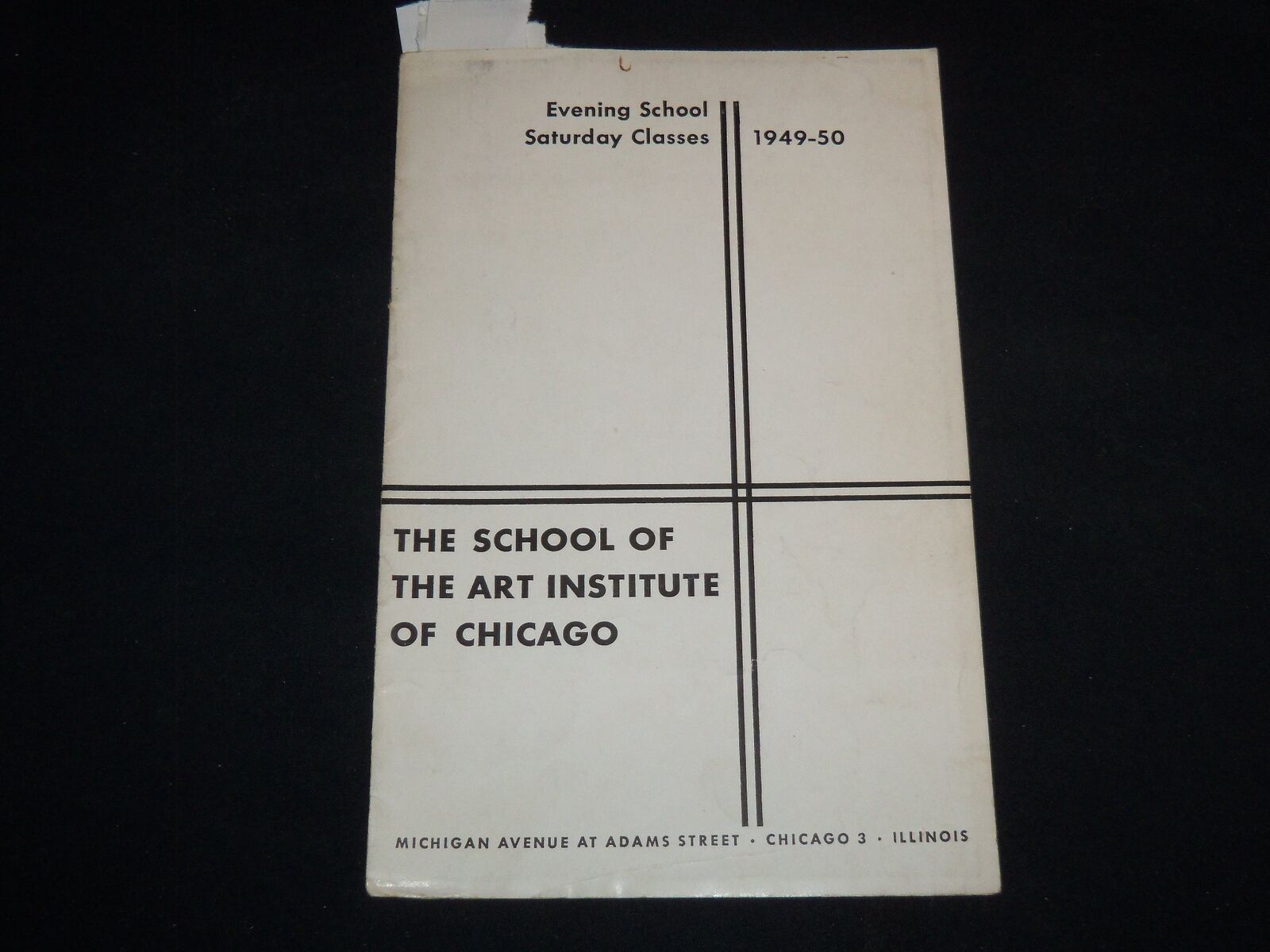 1949-1950 ART INSTITUTE OF CHICAGO EVENING SCHOOL CLASSES BROCHURE - J 9067