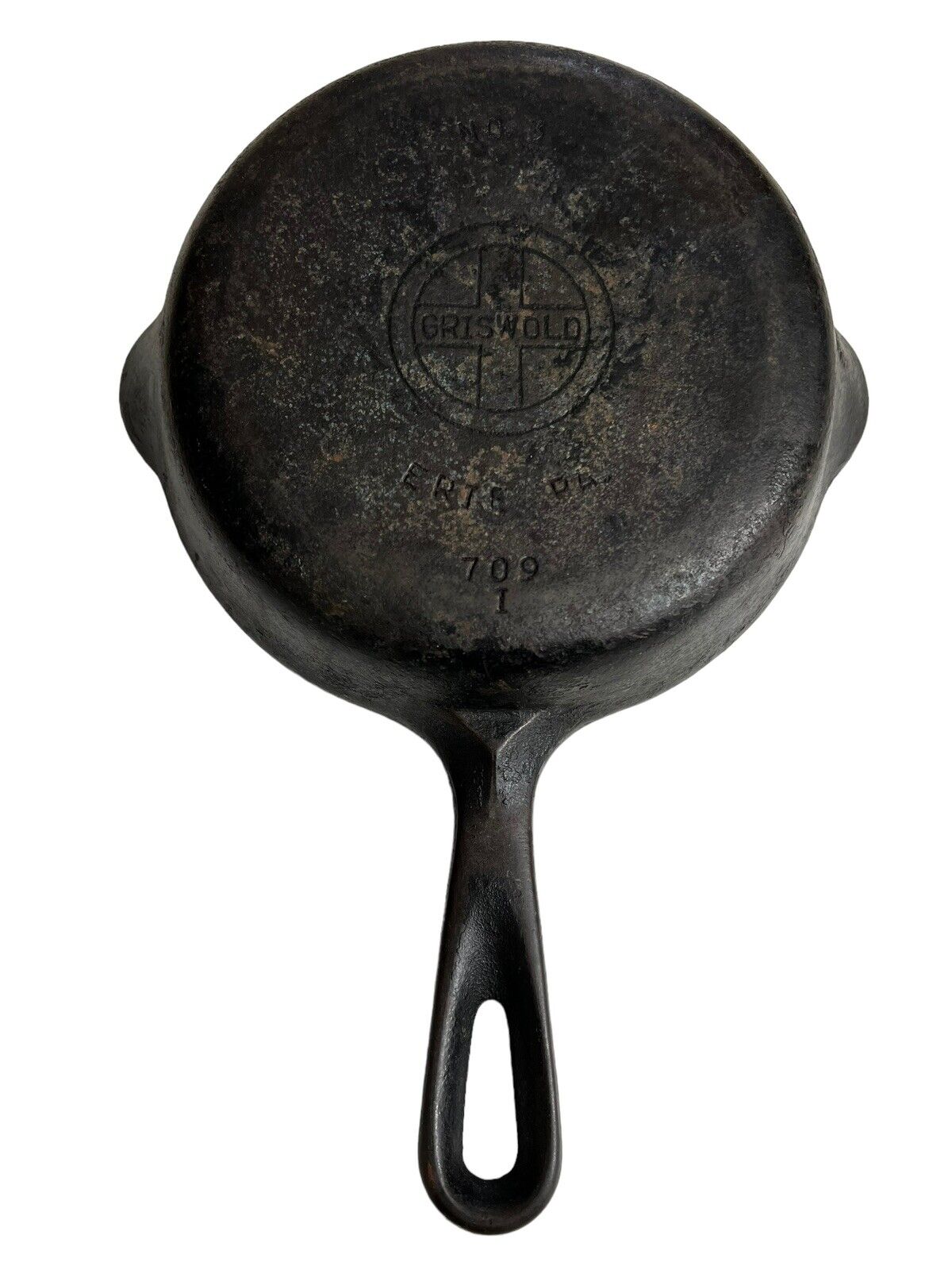 Griswold Cast Iron Skillet No. 3, Small Block Logo, Erie, PA., 709 I
