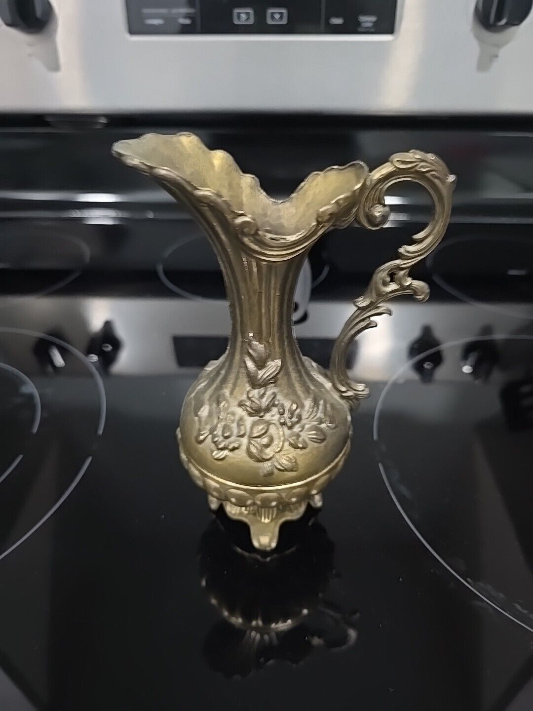 Vintage Italian Brass Pitcher Vase 7