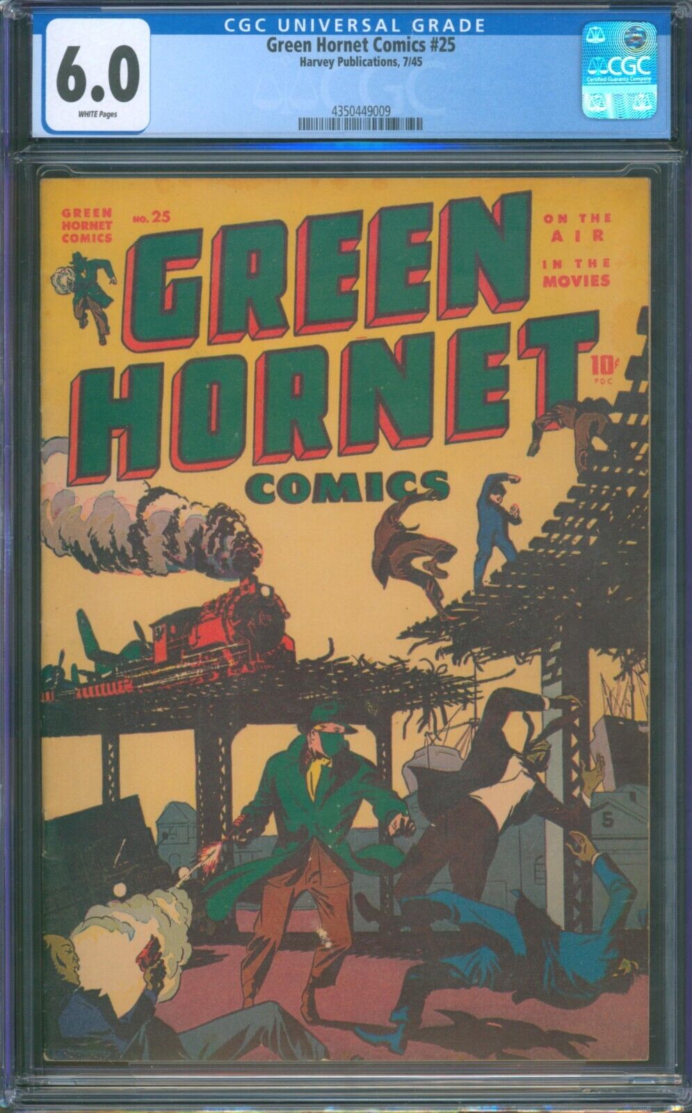Green Hornet Comics #25 (1945) ⭐ CGC 6.0 WHITE PG ⭐ Rare Golden Age Harvey Comic