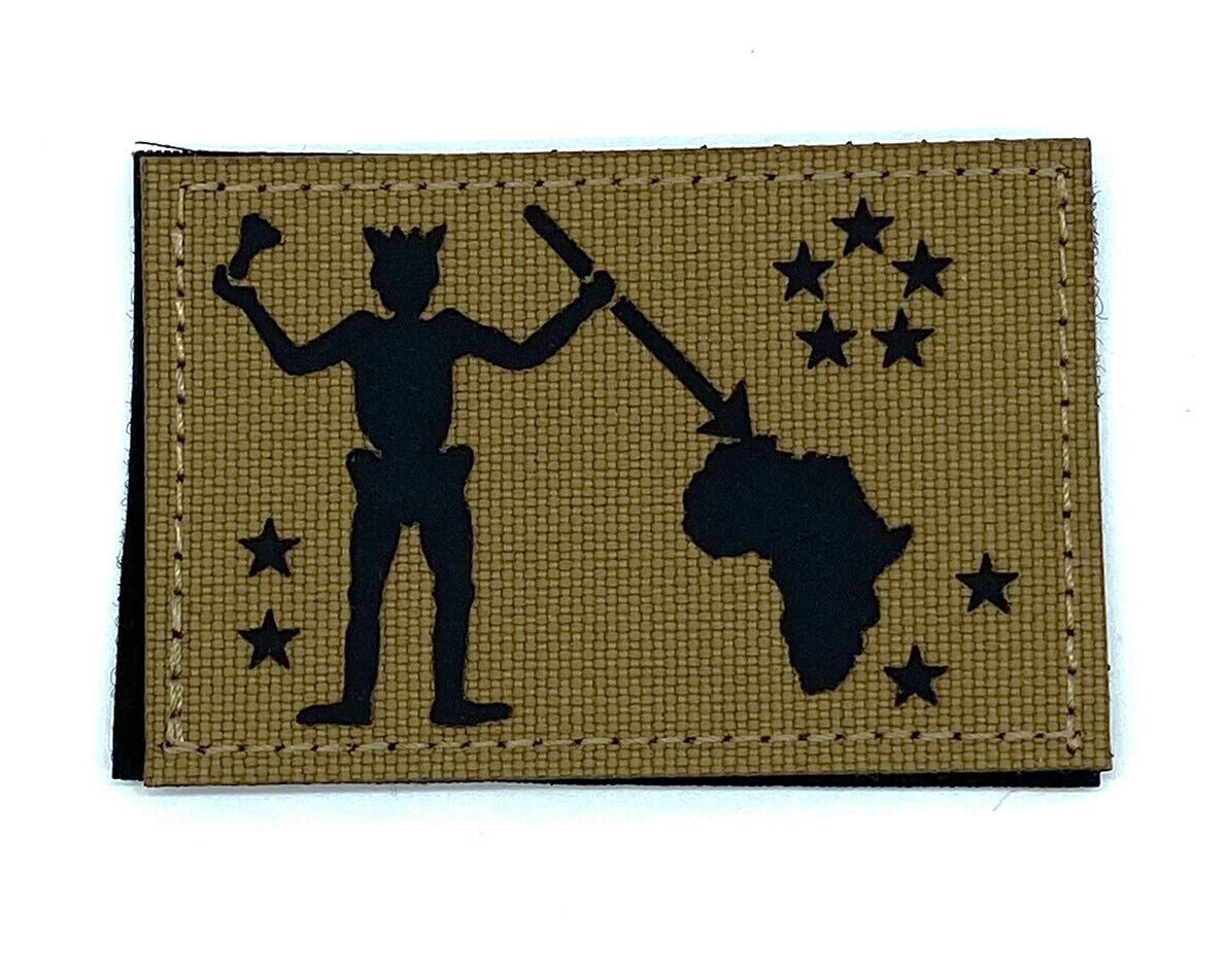 VMGR-252 Blackbeard Africa IR Flag Patch - With Hook and Loop, 2x3\