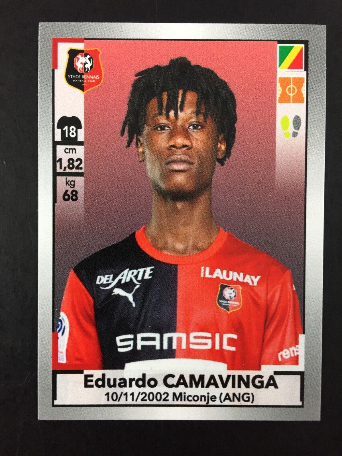 2020 Eduardo Camavinga Rookie Sticker Second Edition Panini 424 Foot 19-20