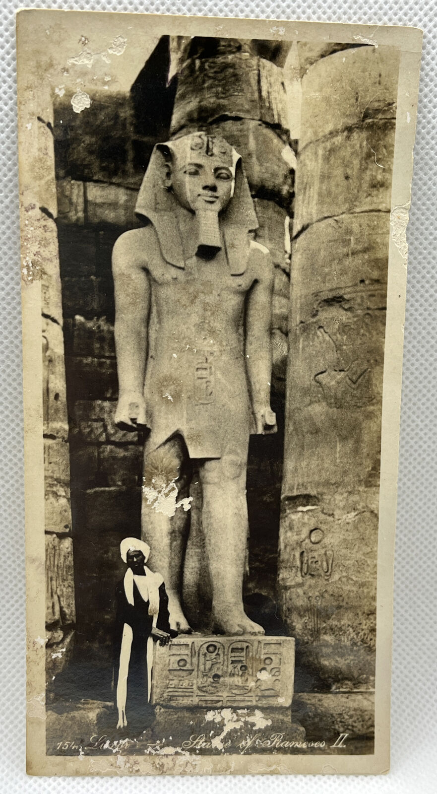 CPA Lehnert & Landrock 154 Luxor Temple - Statue of Ramses II EEGYPT Egypt