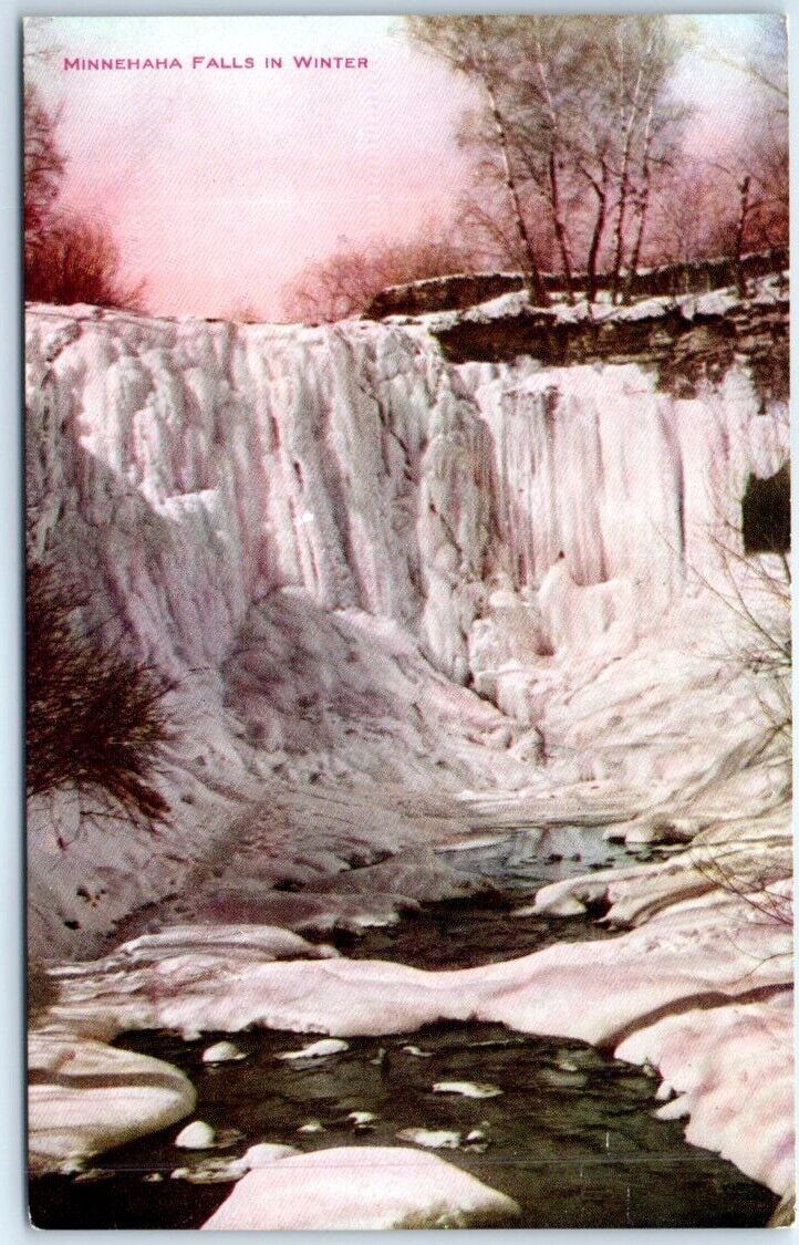 Postcard - Minnehaha Falls in Winter, Minneapolis, Minnesota, USA