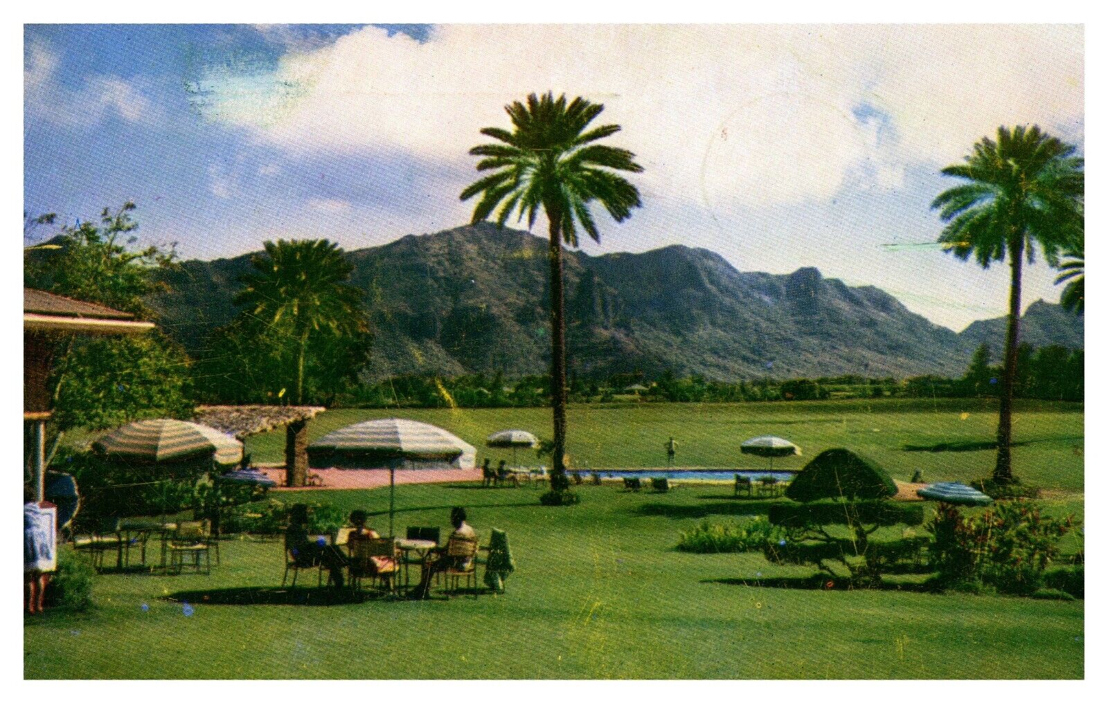 Lihue HI Hawaii Kauai Inn Hoary Head Mountains Posted 1951 Chrome Postcard
