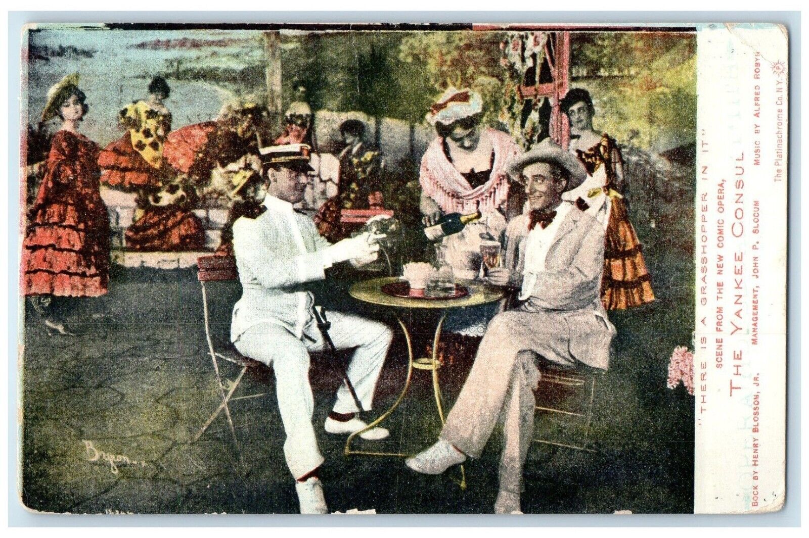 1907 The Yankee Consul Scene From The New Comic Opera Jamestown ND Postcard
