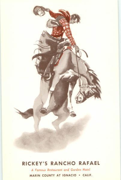 Ignacio,CA Rickey\'s Rancho Rafael Marin County Cowboy/Western California Vintage
