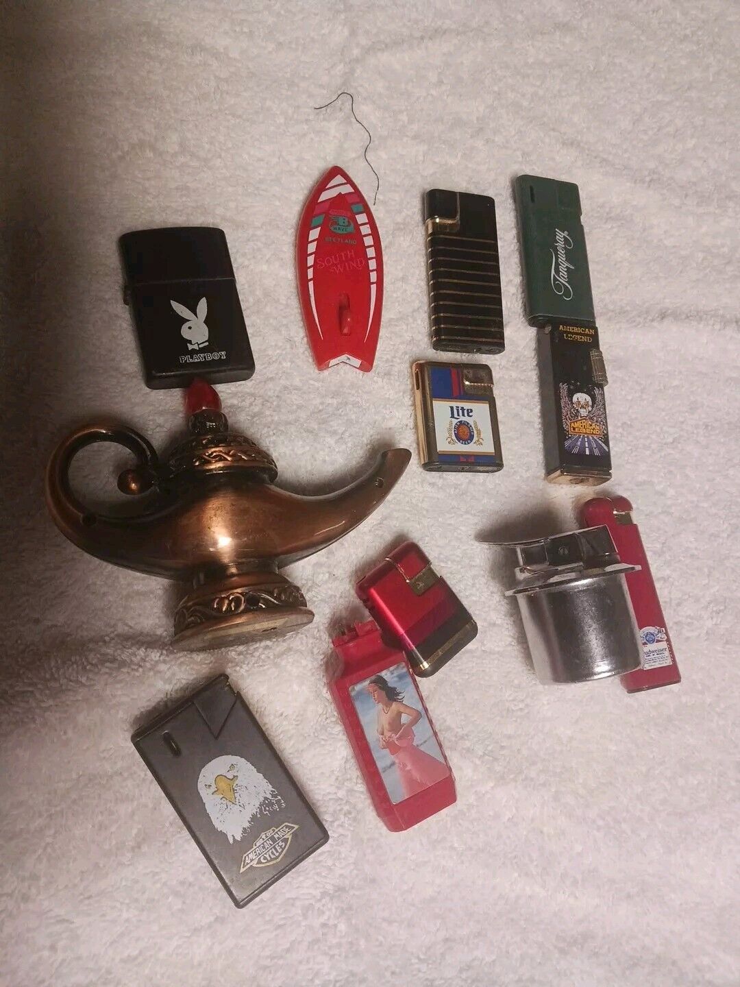 LOT OF 12 ASSORTED VINTAGE CIGARETTE LIGHTERS   collect / fix  / display  