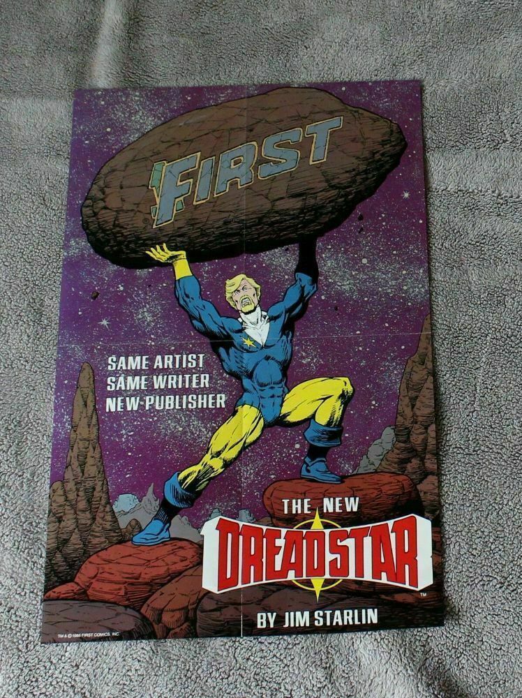 DREADSTAR 1986 Jim STARLIN UPC TV Series Rare First Comic PROMO Poster VF
