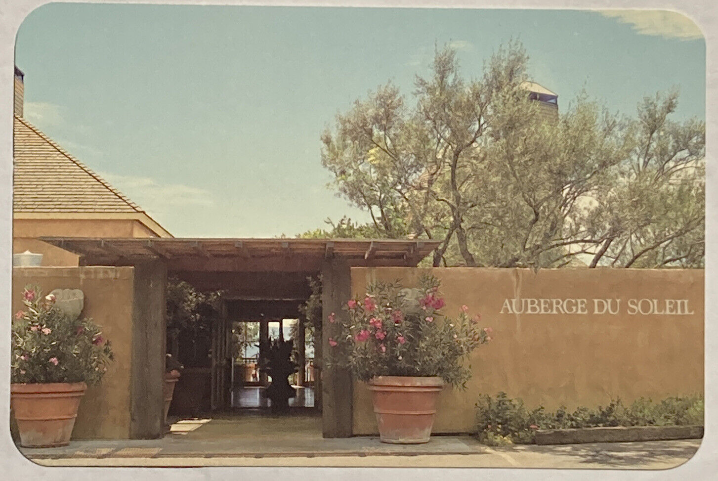 Auberge Du Soleil Restaurant Resort, Rutherford California Postcard P2