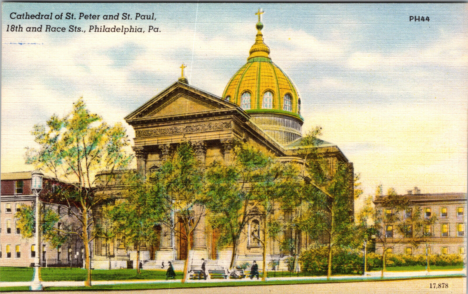 Postcard Cathedral Of St. Peter & St. Paul Philadelphia Pa. 