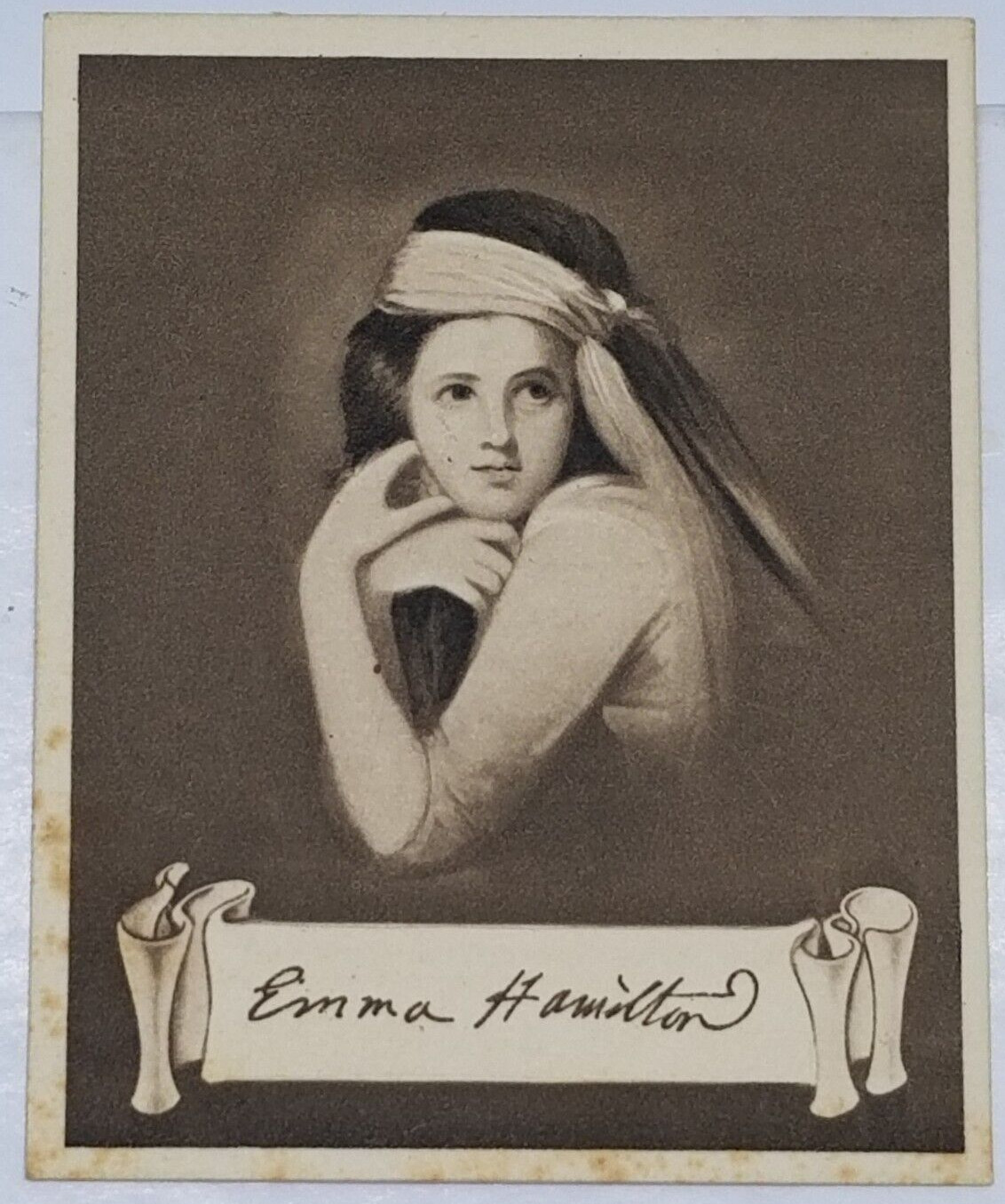 Lady Emma Hamilton England 1924 Sarony Cigarette Card #49