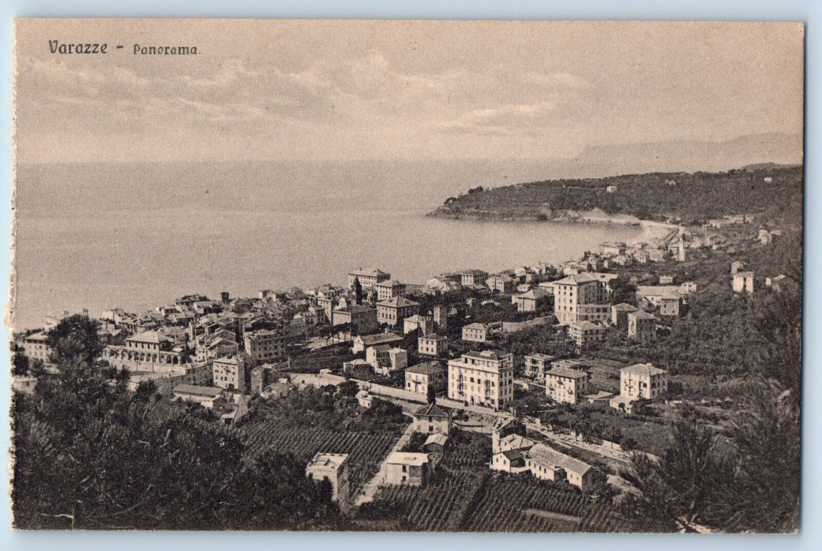 Savona Liguria Italy Postcard Varazze Panorama c1910 Unposted Antique