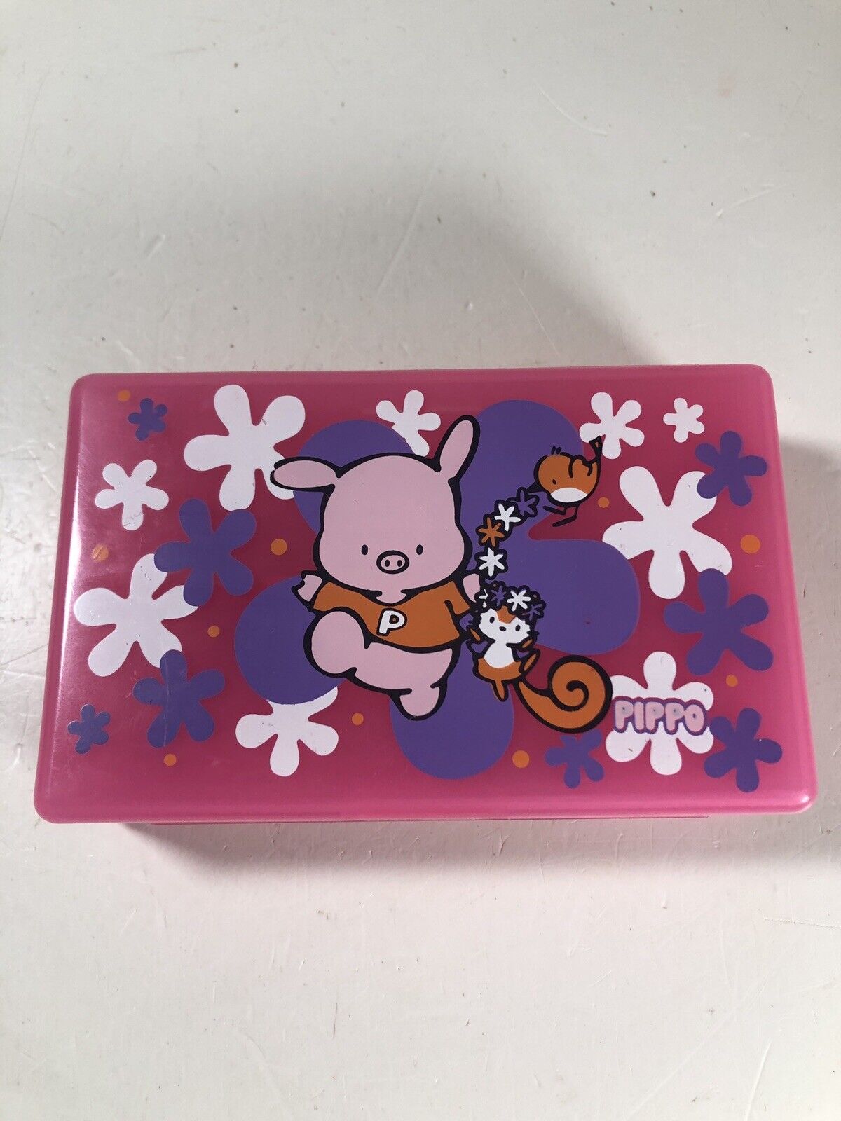 Vintage Sanrio Pippo the Pig & Yumeha Squirrel Double Sided Case Box 1996 Cute