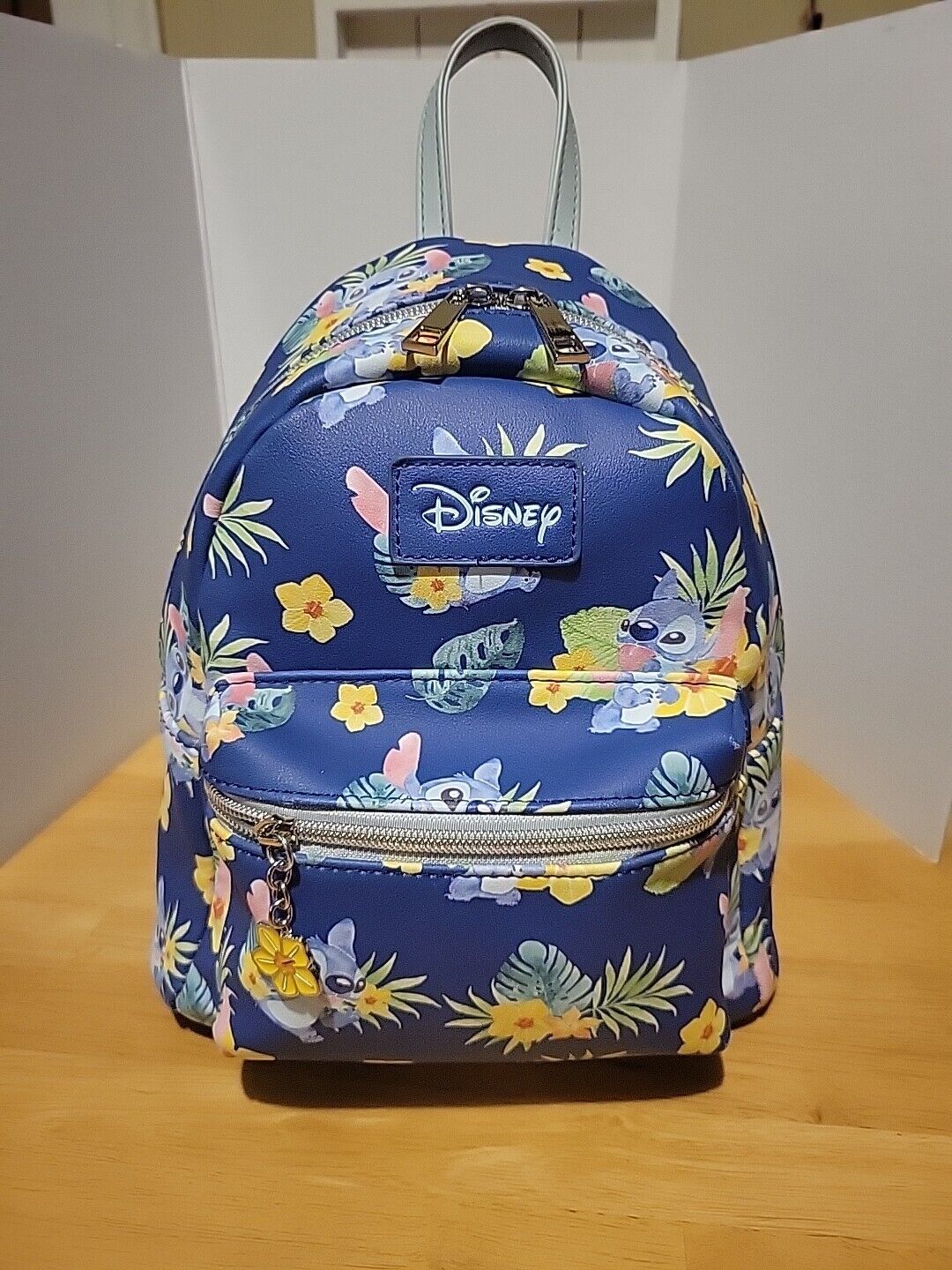DISNEY Loungefly Lilo and Stitch  All Over Flower Pattern Mini Backpack 