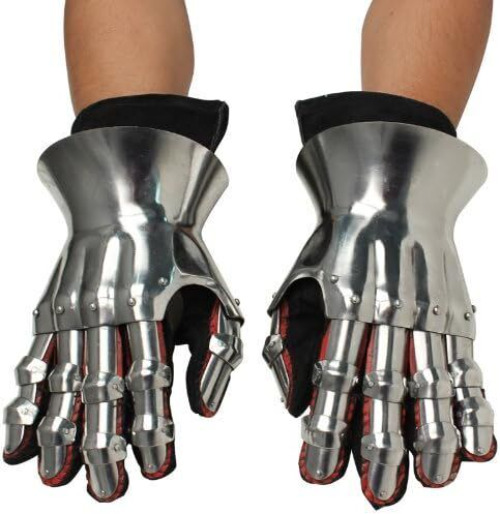Medieval Warrior Metal Gothic Knight Style Gauntlets Functional Armor Gloves