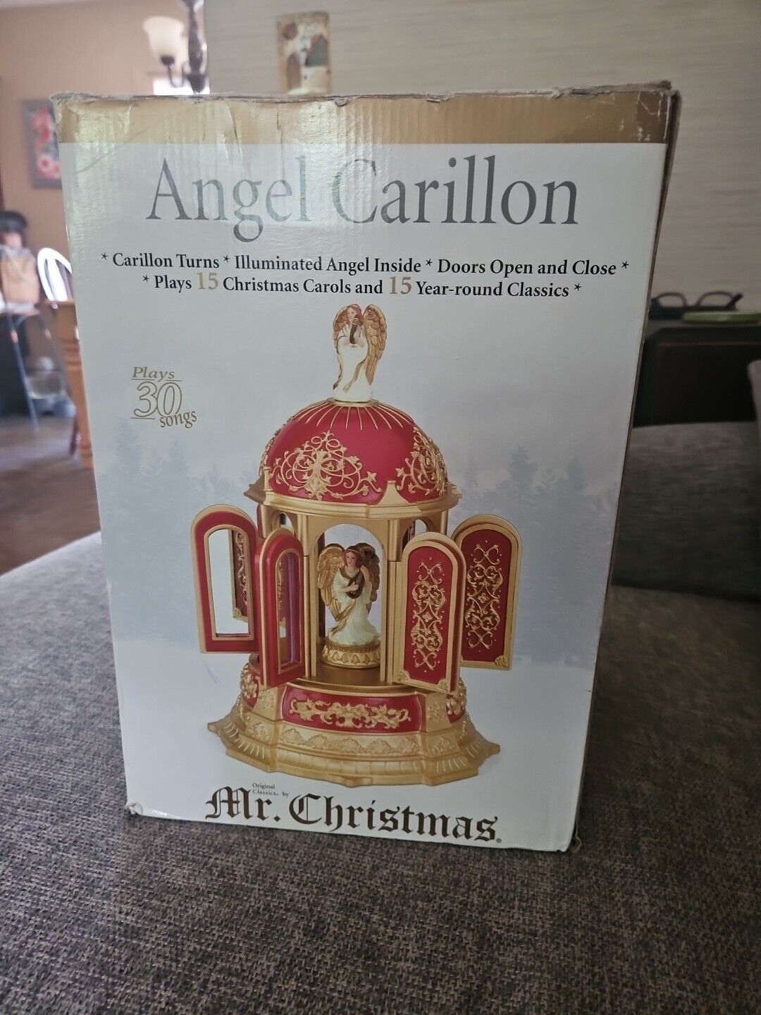 MR CHRISTMAS ANIMATED MUSICAL ANGEL CARILLON CAROUSEL PLAYS 30 SONGS 