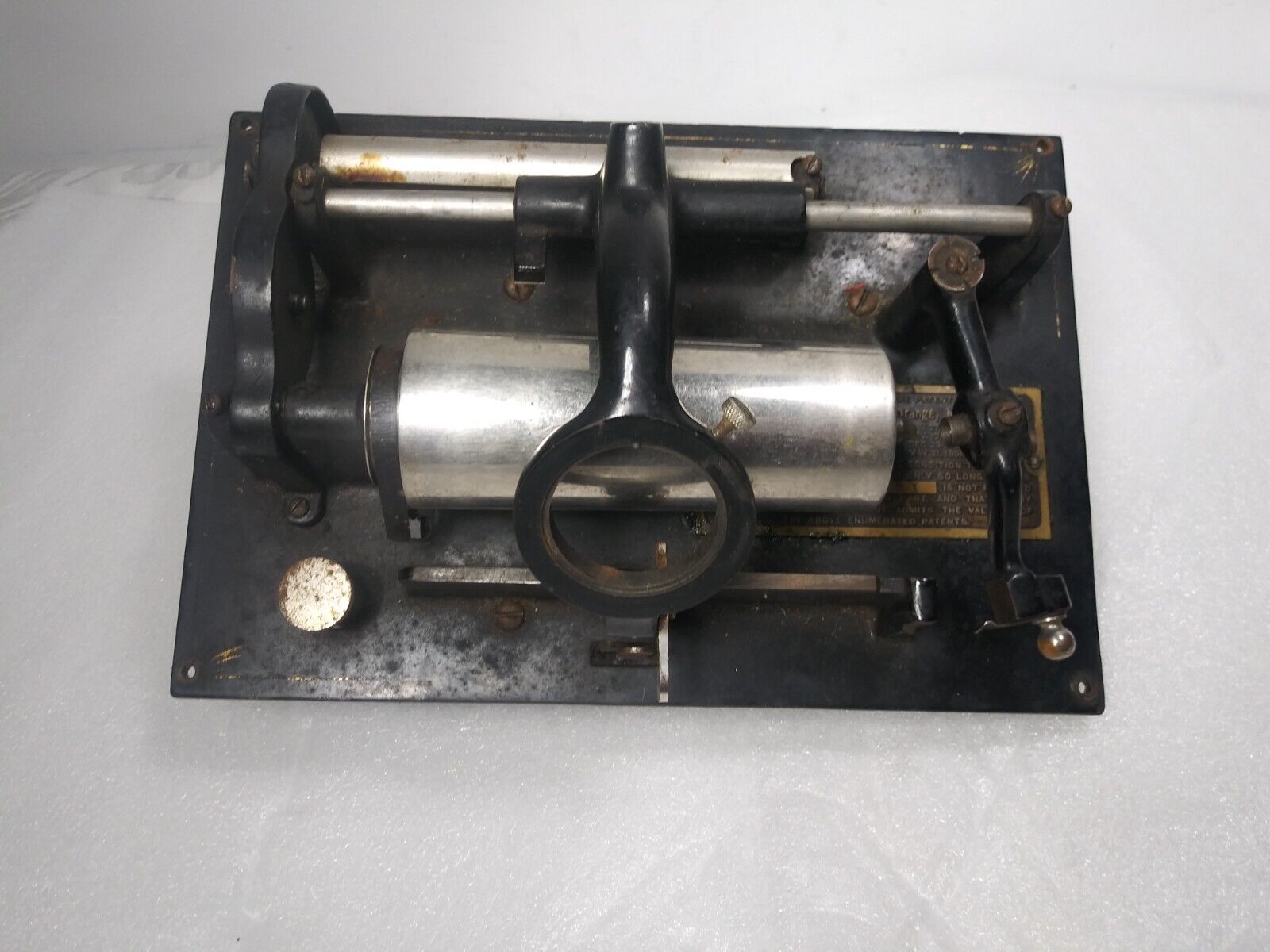 Edison Standard Model Cylinder Phonograph Motor/Bedplate *PARTS/REPAIR*