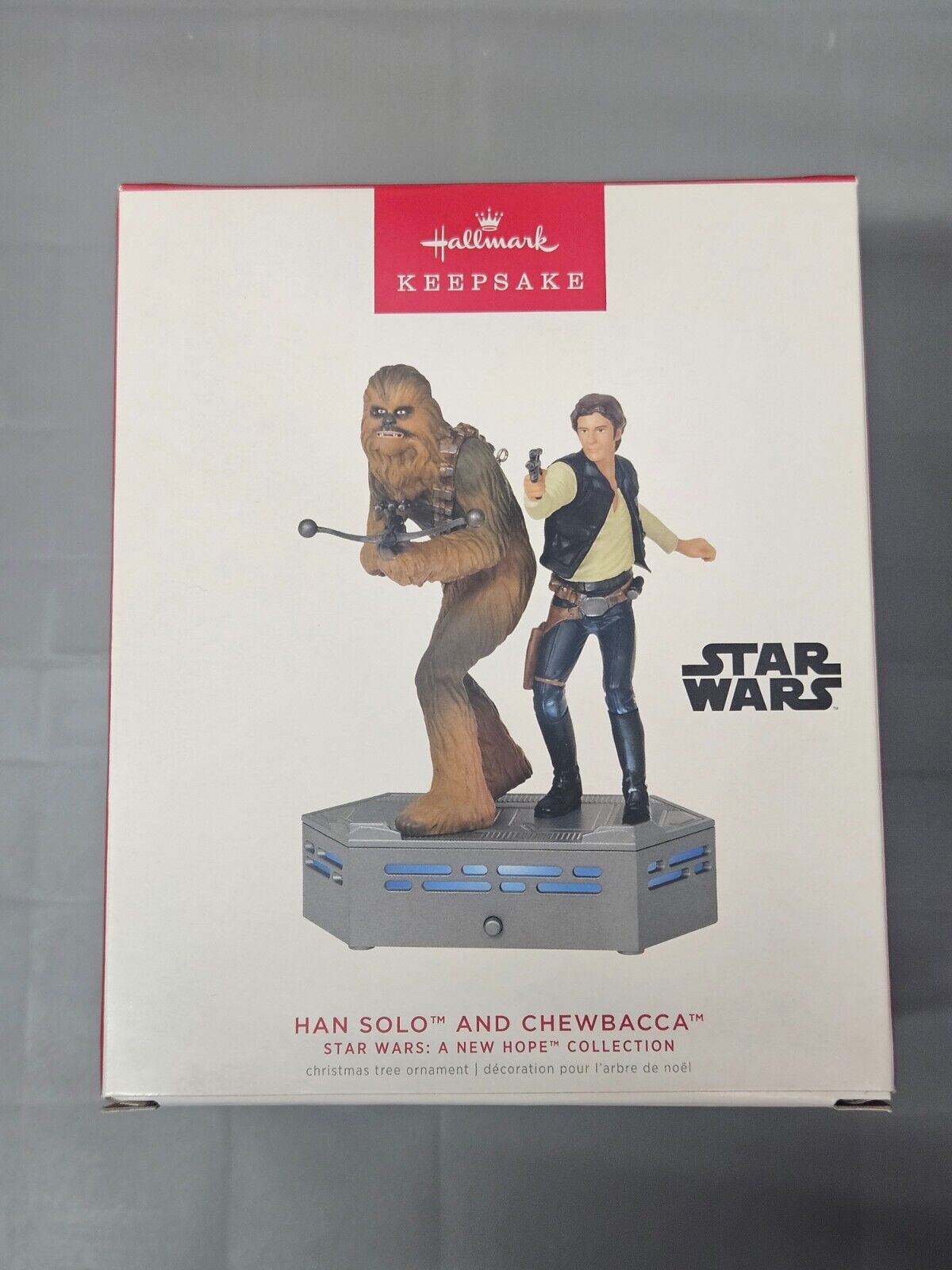 2022 Hallmark Star Wars Storyteller Han Solo and Chewbacca A New Hope Ornament 