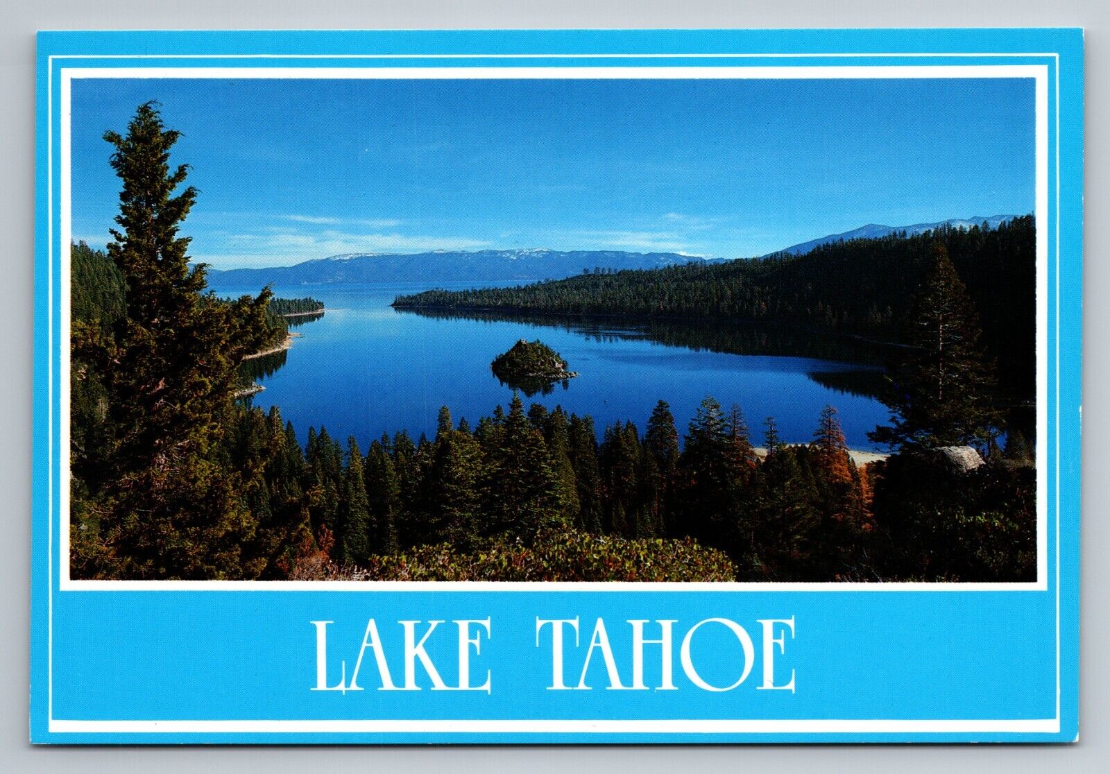 Emerald Bay Lake Tahoe City California Vintage Unposted Postcard