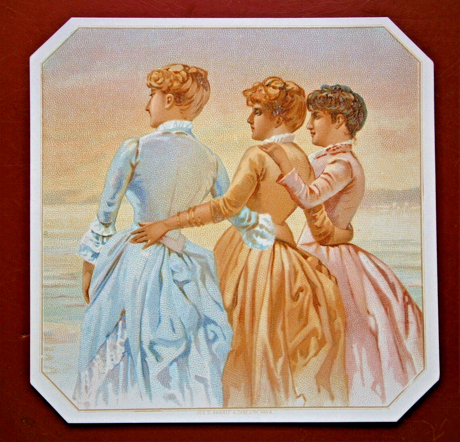 Generic Outer Cigar Label with Image of Three Young Women, from the early 1900\'s