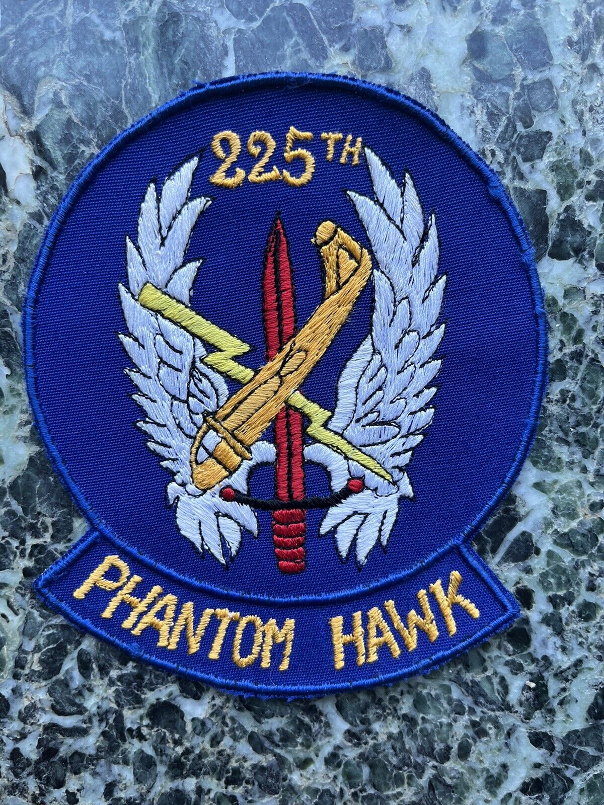 RARE Guaranteed Original Vietnam War Thai Made 225th Aviation PHANTOM HAWK Patch
