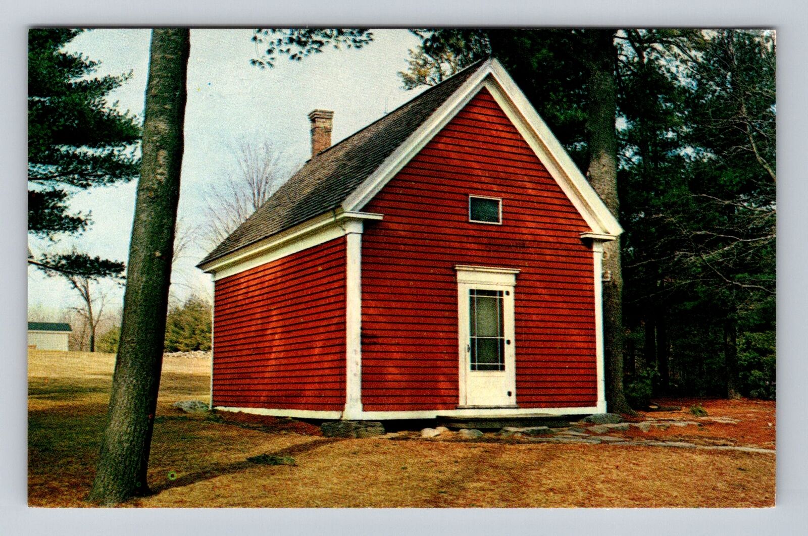 Sudbury MA-Massachusetts, The Little Red School House, Antique Vintage Postcard