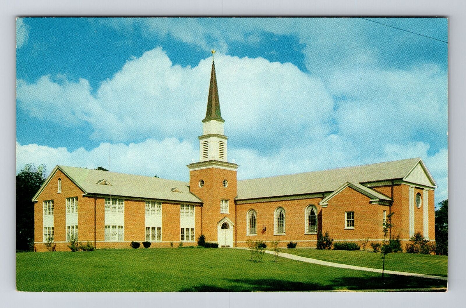 DeKalb IL-Illinois, First Congregational Church, Antique Vintage Postcard